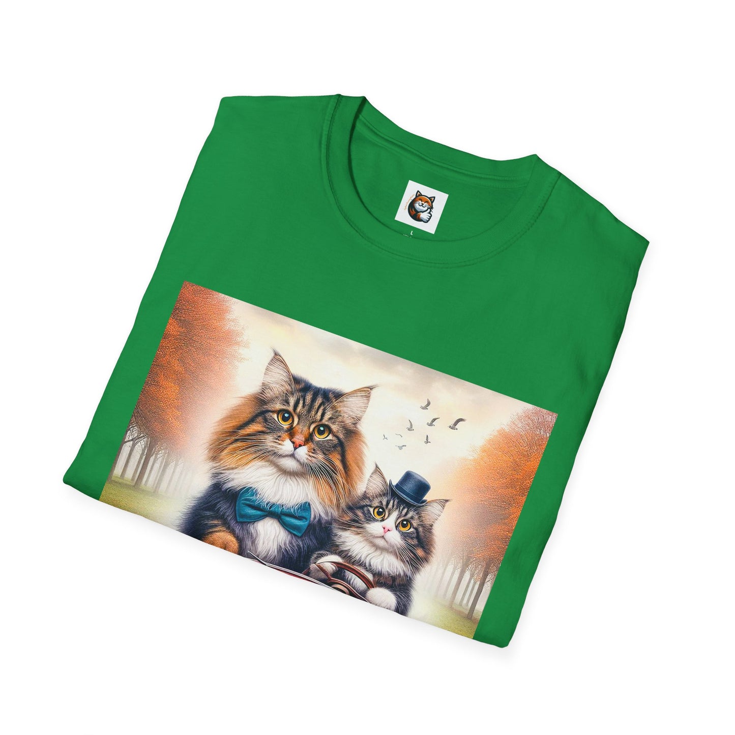 Wacky Norwegian Forest Cat Unisex Softstyle T-Shirt