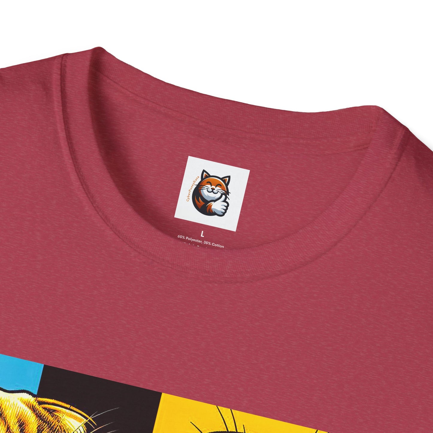 Scottish Fold Cat colorful squares  T-Shirt