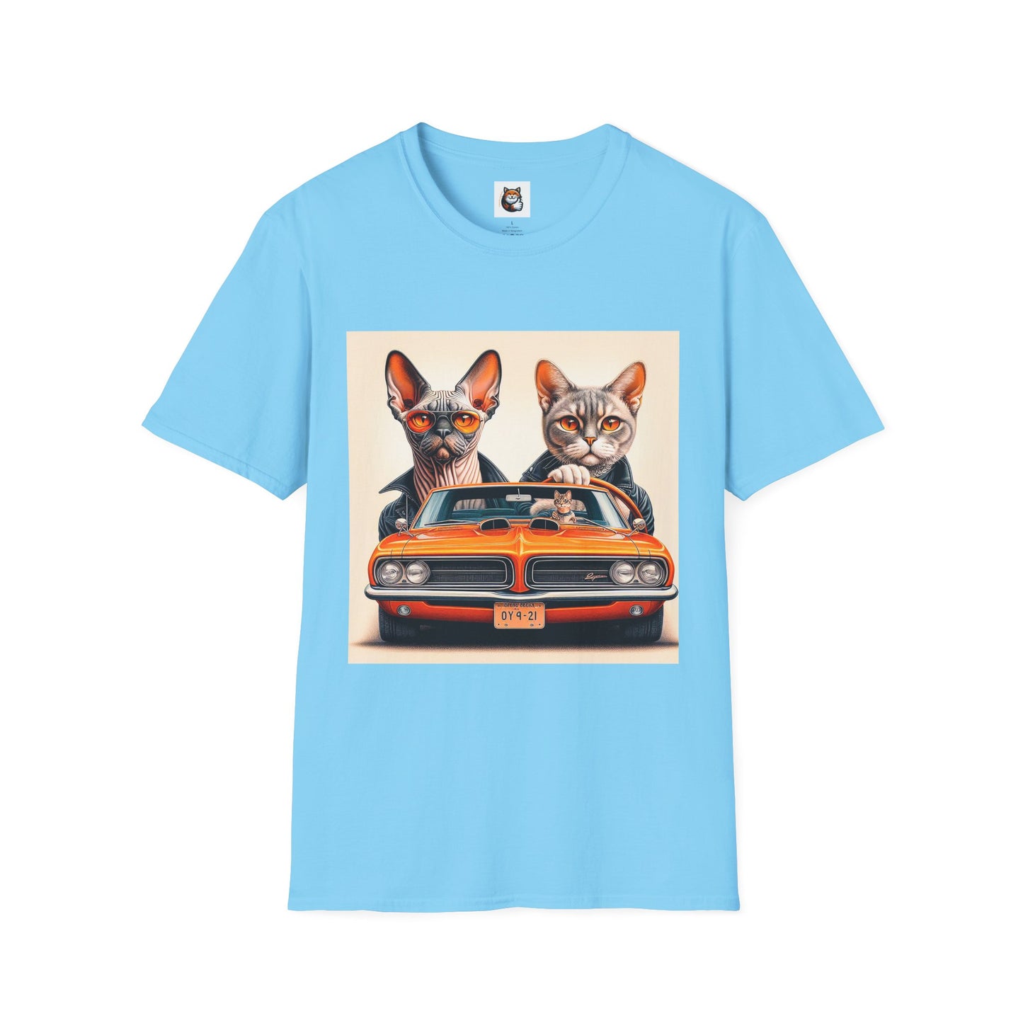 Wacky  Devon Rex Cool cats  Unisex Softstyle T-Shirt