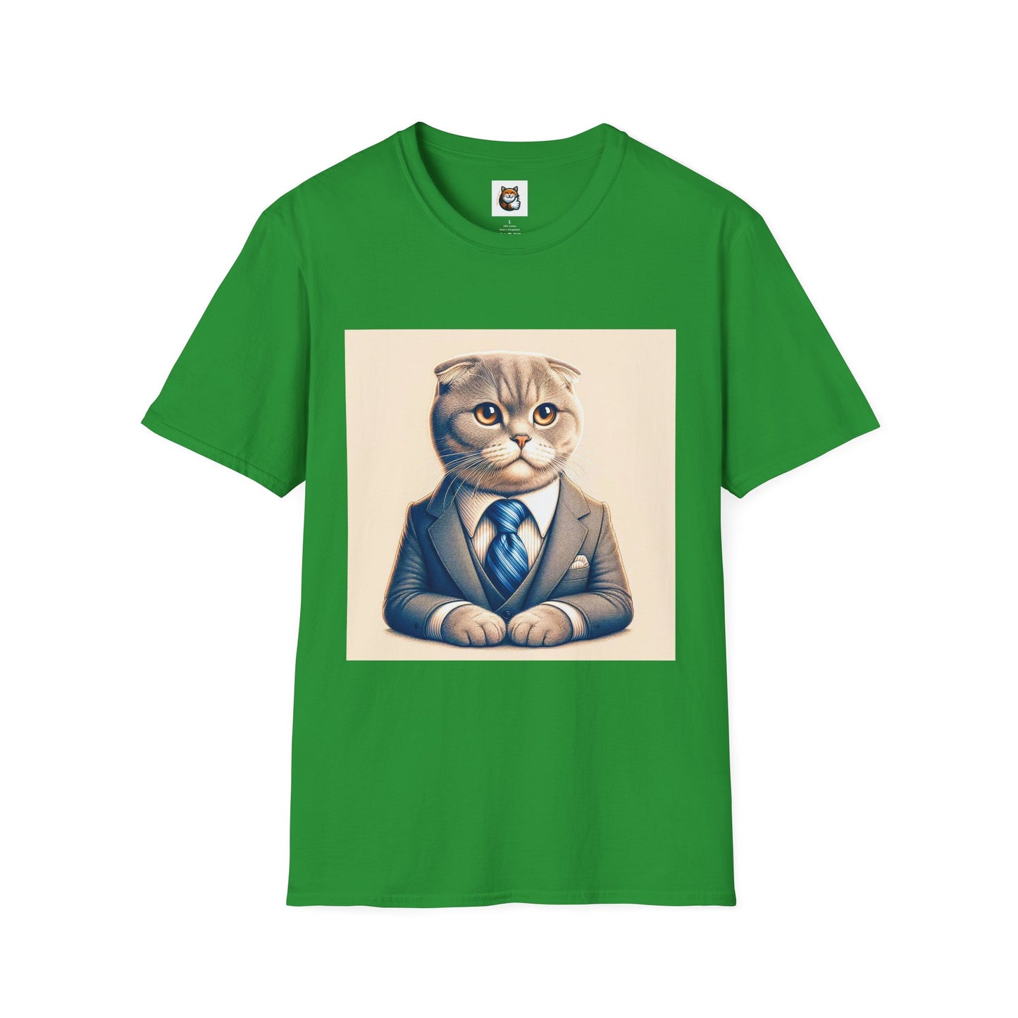 Scottish Fold Cat suit and tie  T-Shirt