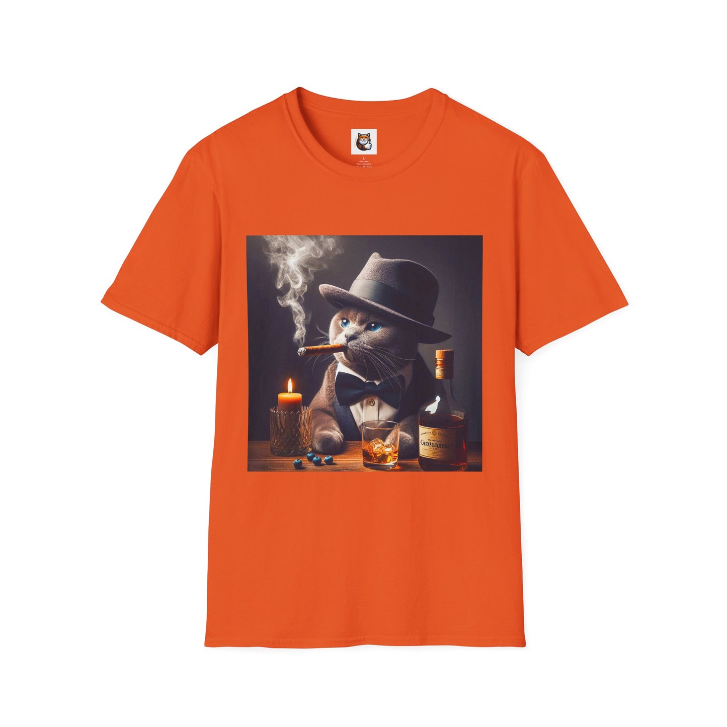 Russian Blue Cat Unisex Softstyle T-Shirt