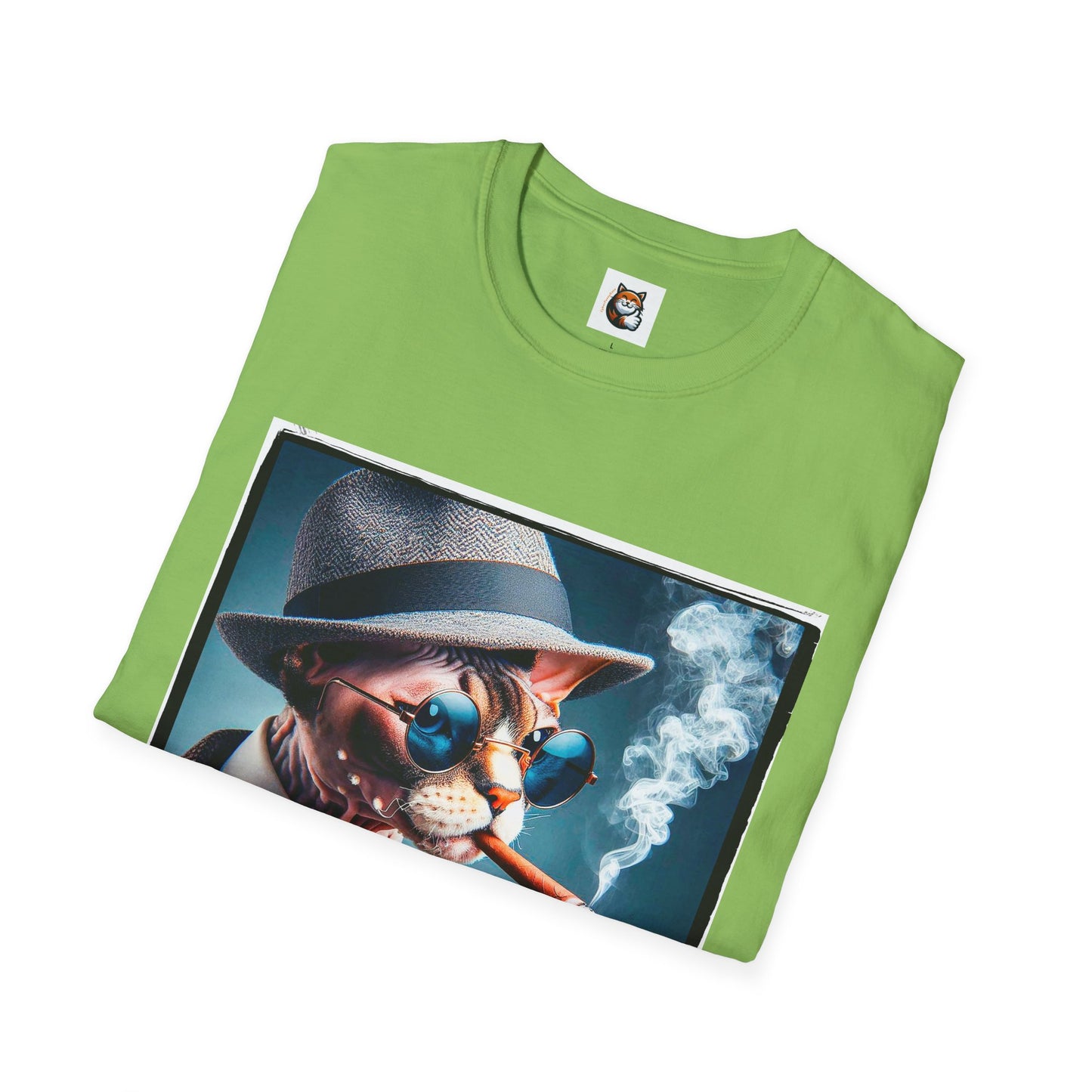 Devon Rex Cat smoking Softstyle T-Shirt