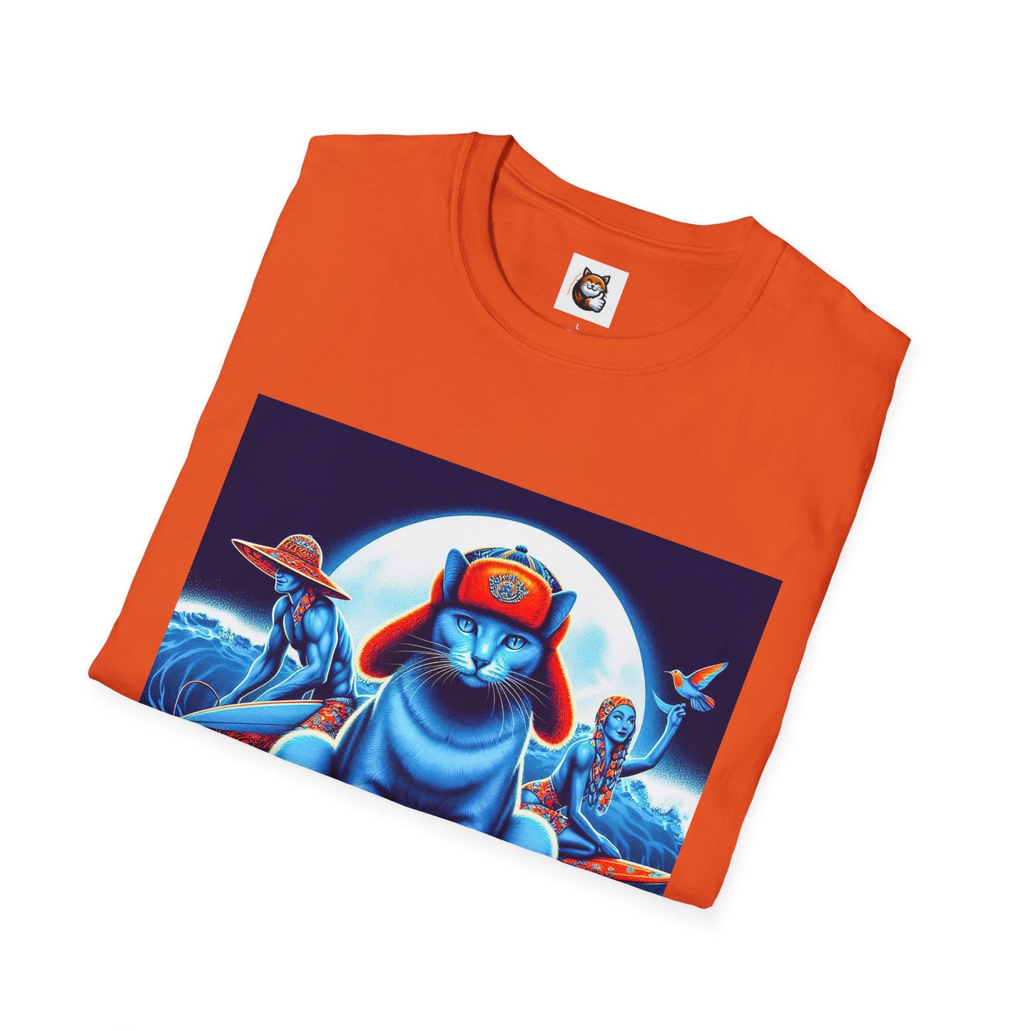Russian Blue Cat Unisex Softstyle T-Shirt