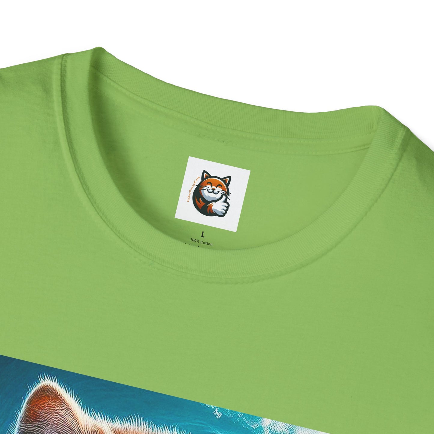 Selkirk Rex Cat T-Shirt old guy surfer