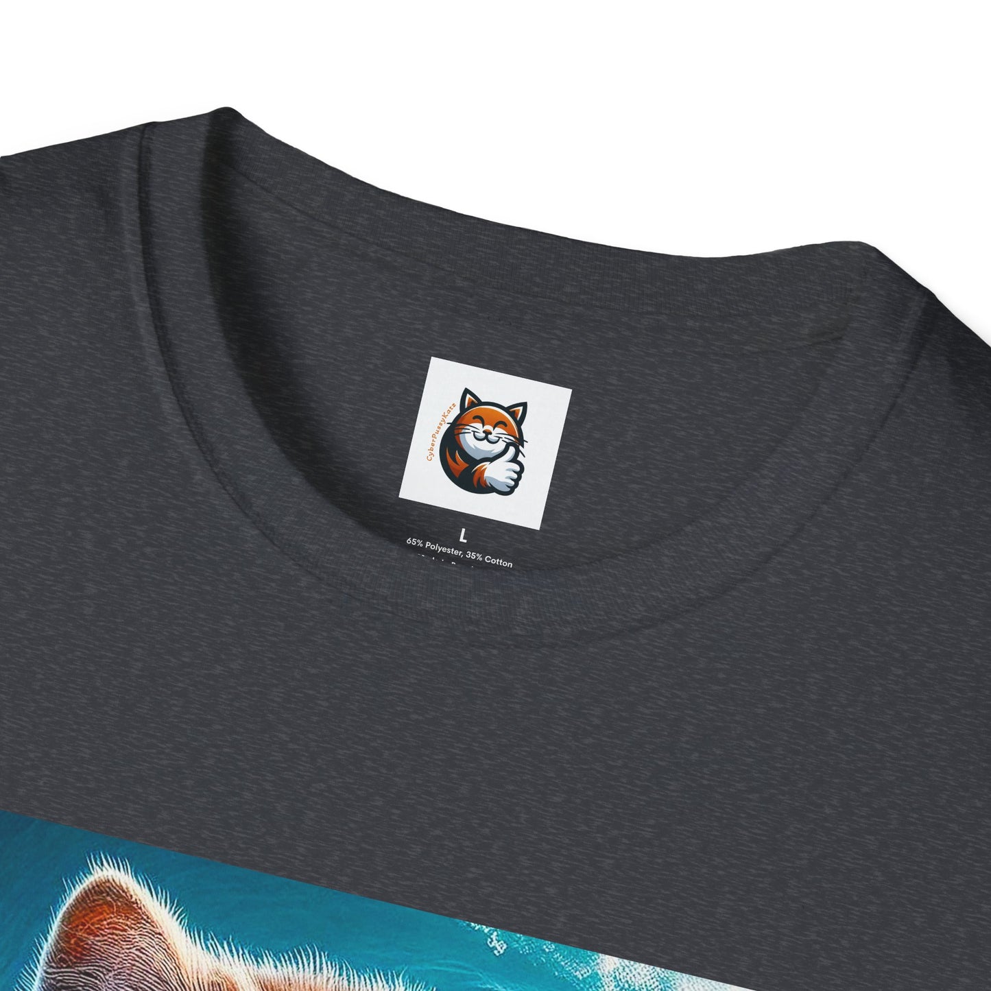 Selkirk Rex Cat T-Shirt old guy surfer