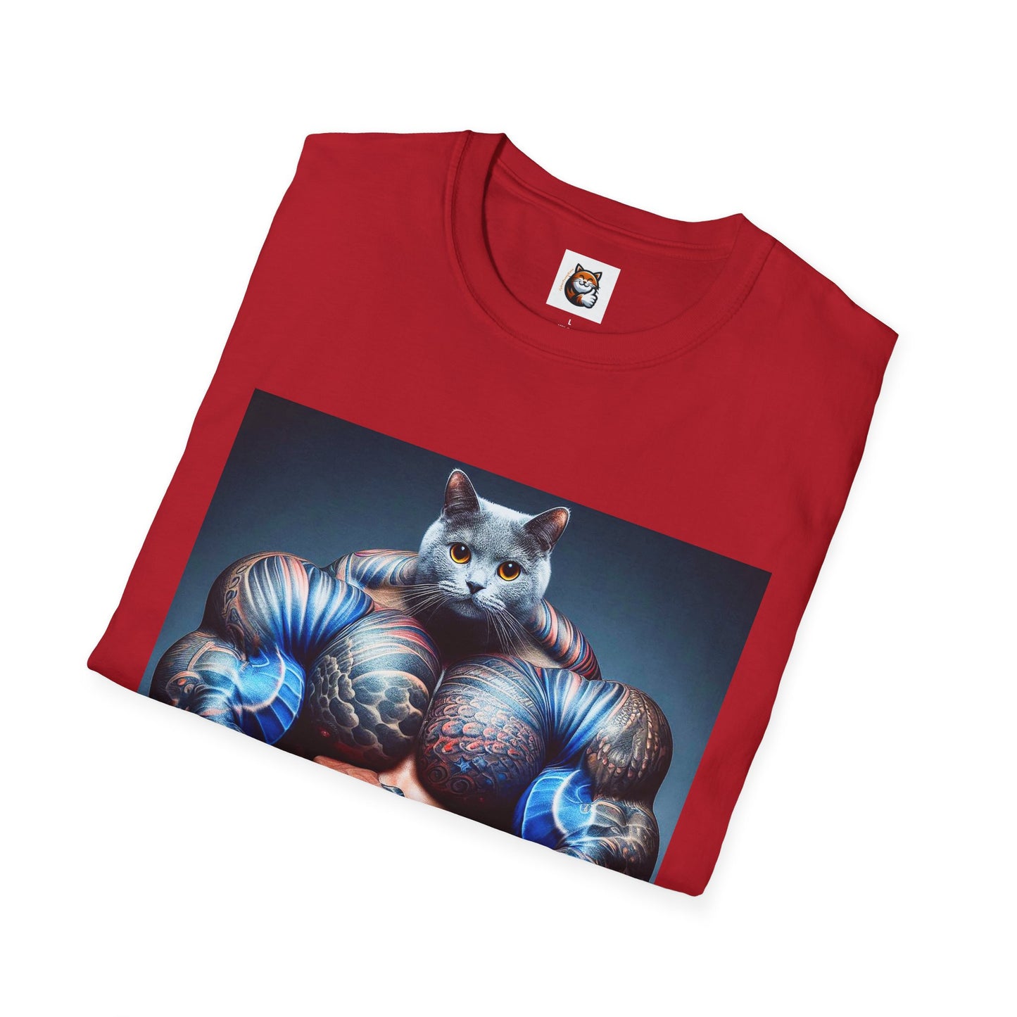 Russian Blue Cat Unisex Softstyle T-Shirt