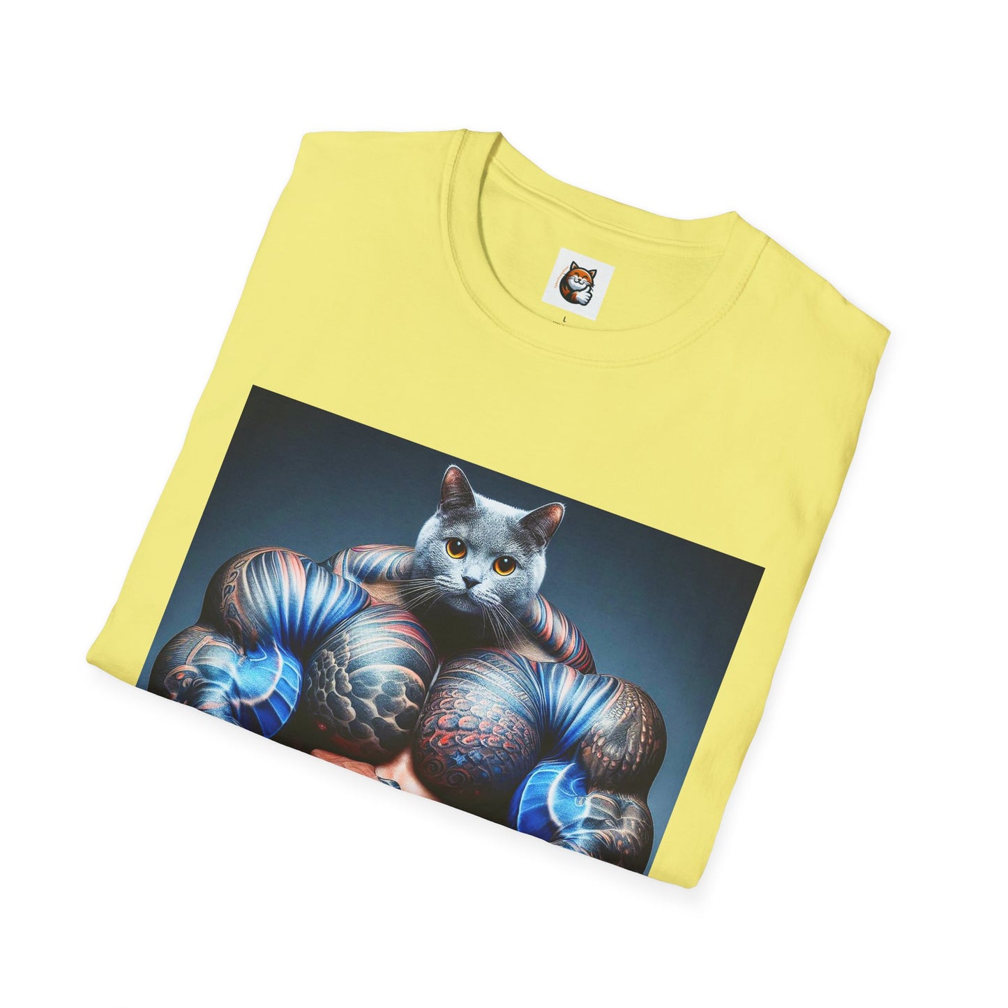 Russian Blue Cat Unisex Softstyle T-Shirt