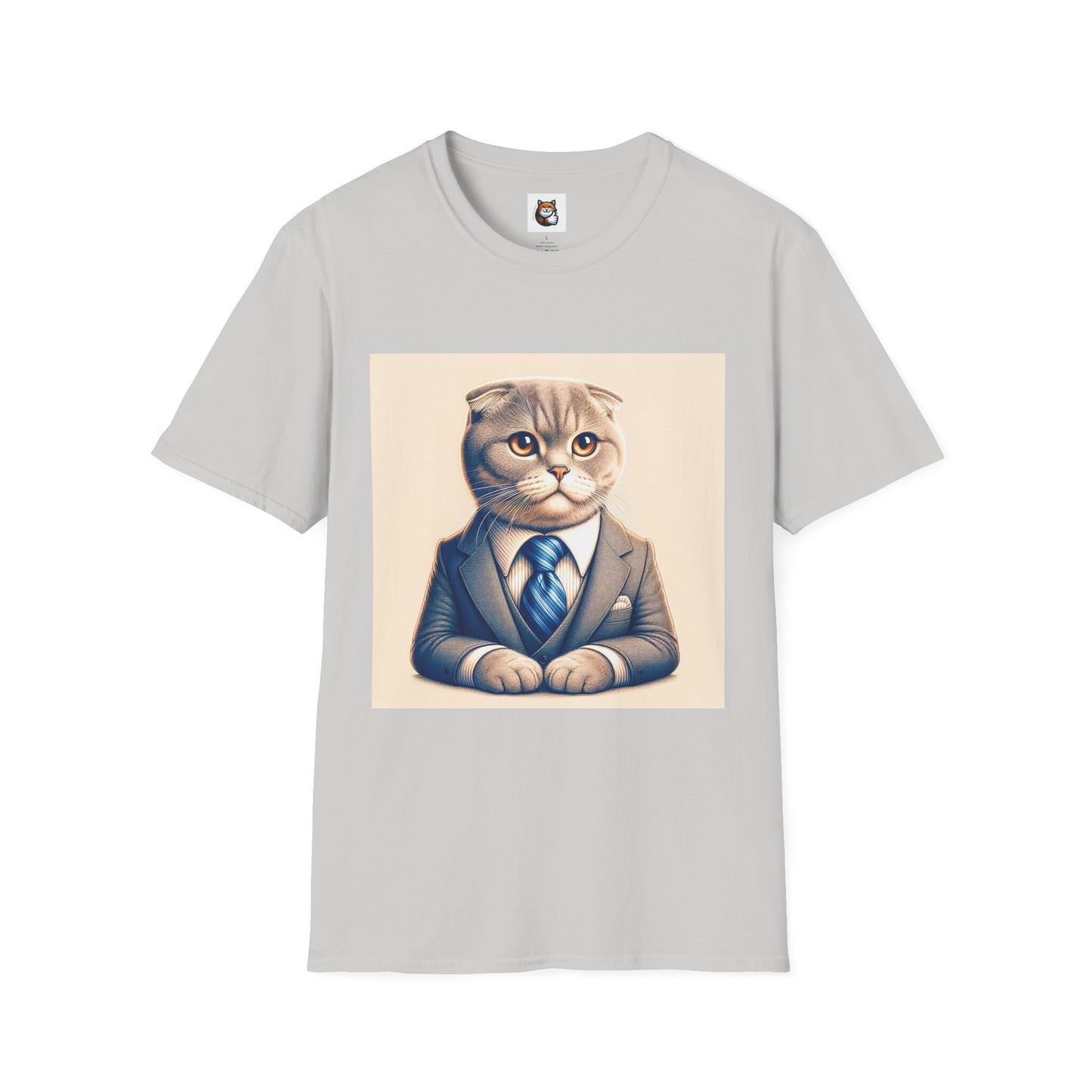 Scottish Fold Cat suit and tie  T-Shirt