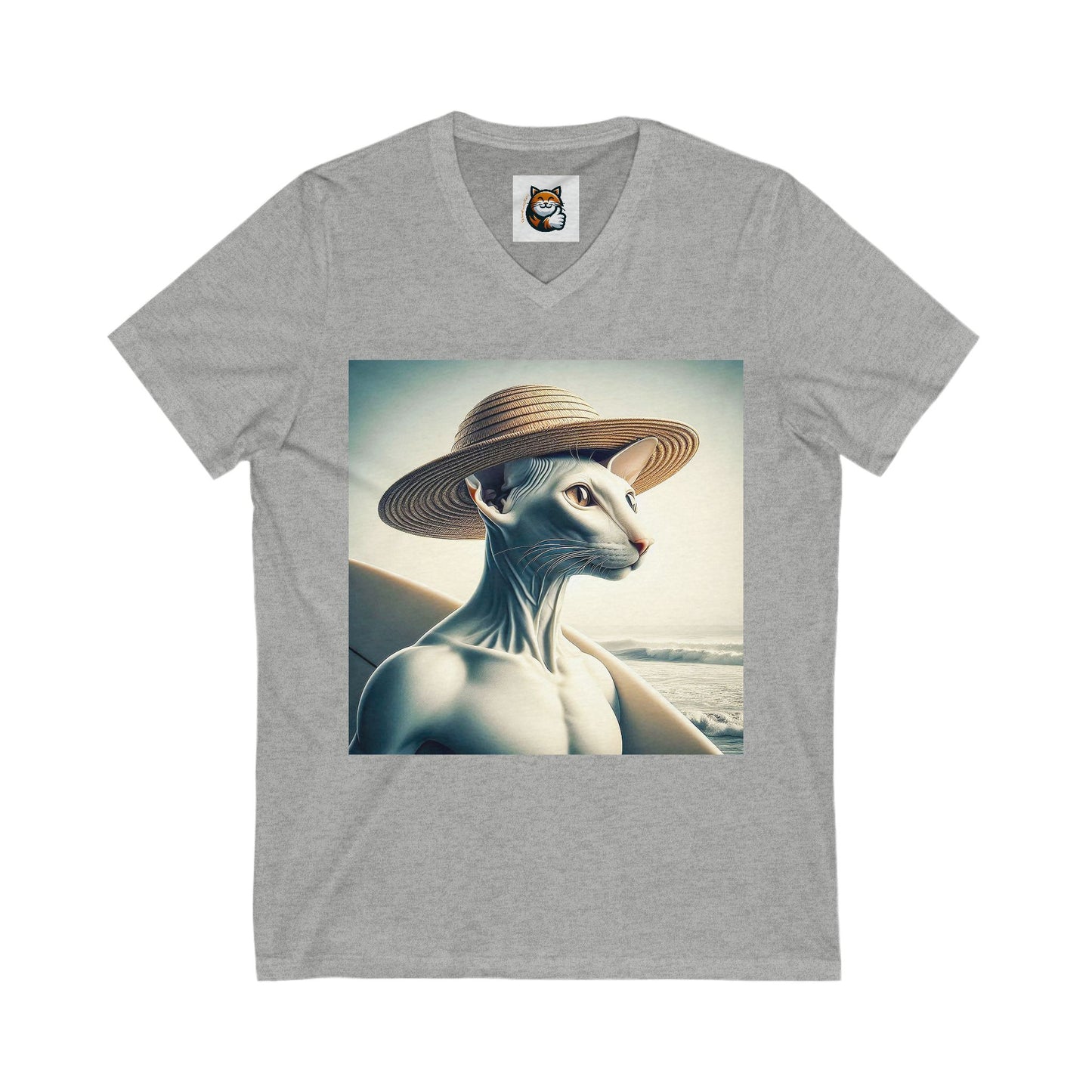 Oriental Shorthair Unisex Jersey Short Sleeve V-Neck Tee