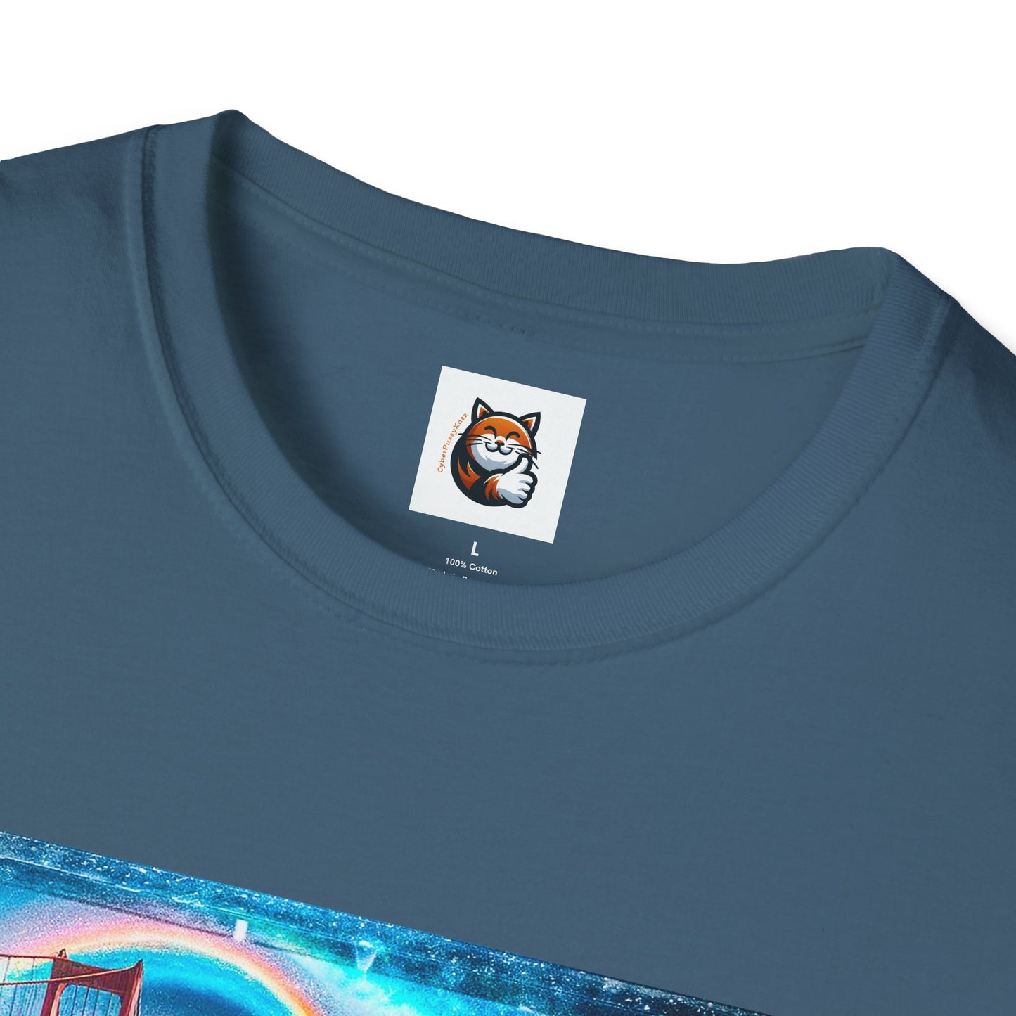 Devon Rex Unisex rainbow bridge Softstyle T-Shirt