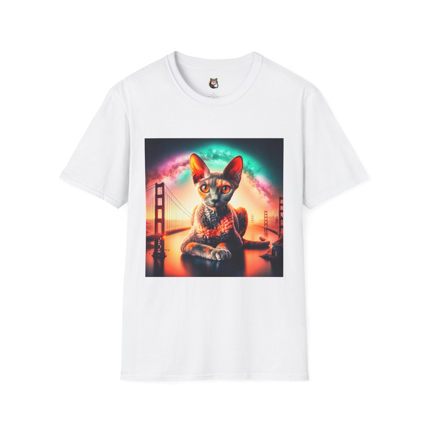 Devon Rex Cat Unisex Softstyle T-Shirt