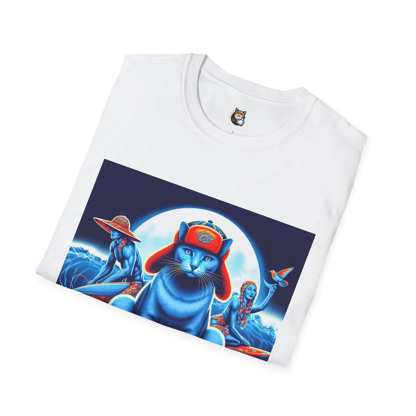 Russian Blue Cat Unisex Softstyle T-Shirt