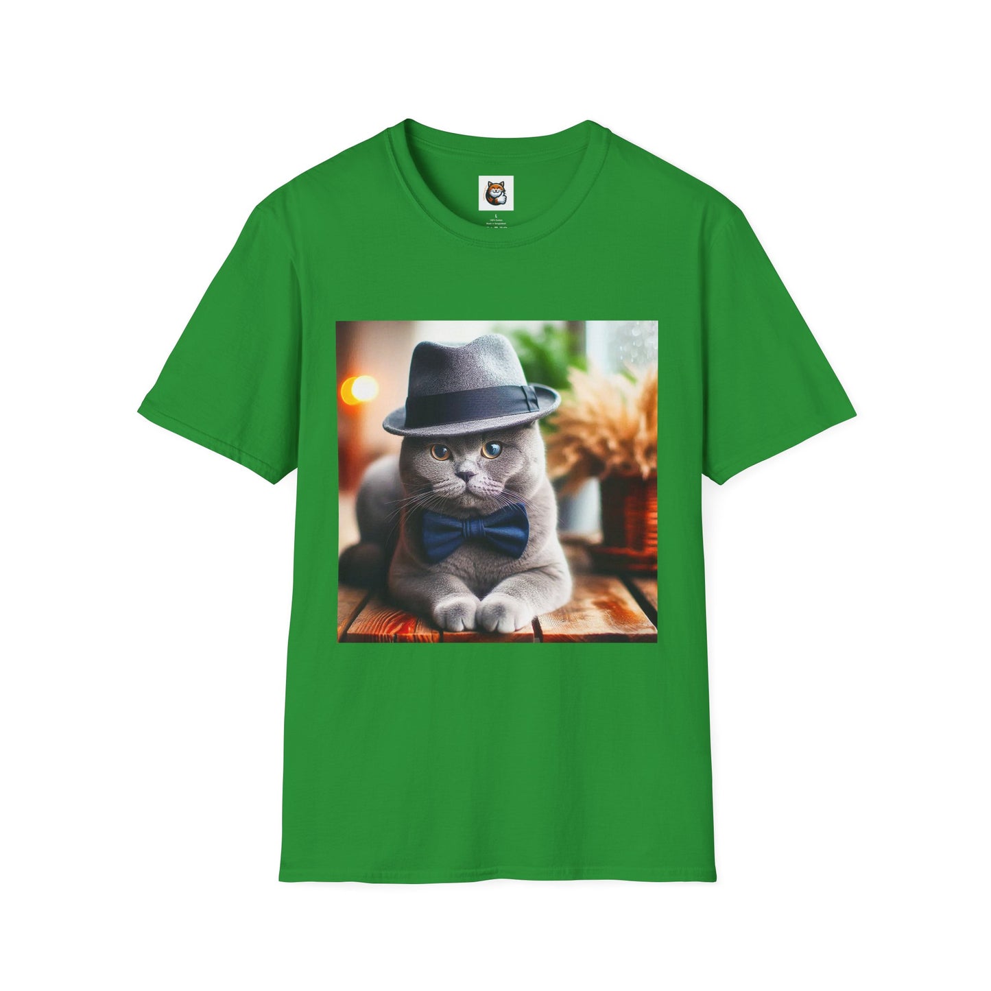 Russian Blue Cat bow tie cutie shirt