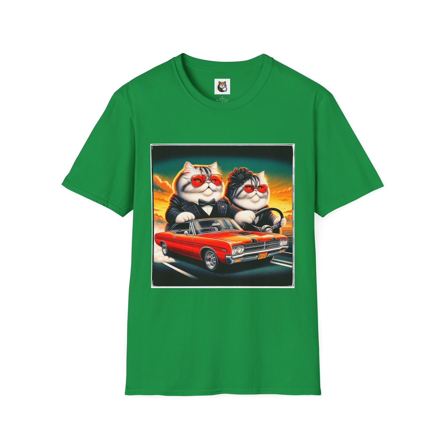 Wacky Exotic Shorthair Cat Unisex Softstyle T-Shirt
