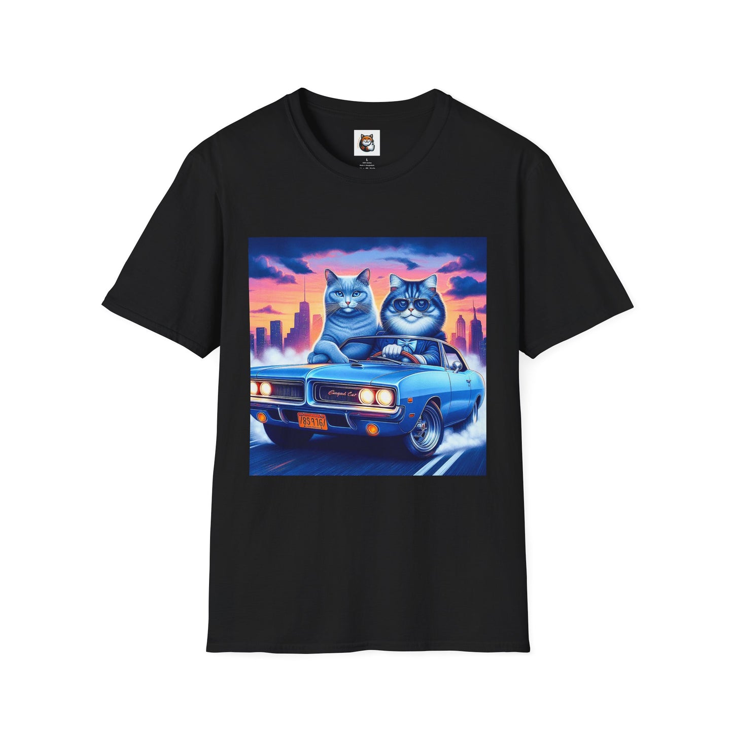 Russian Blue Cat pretty sunset T-Shirt