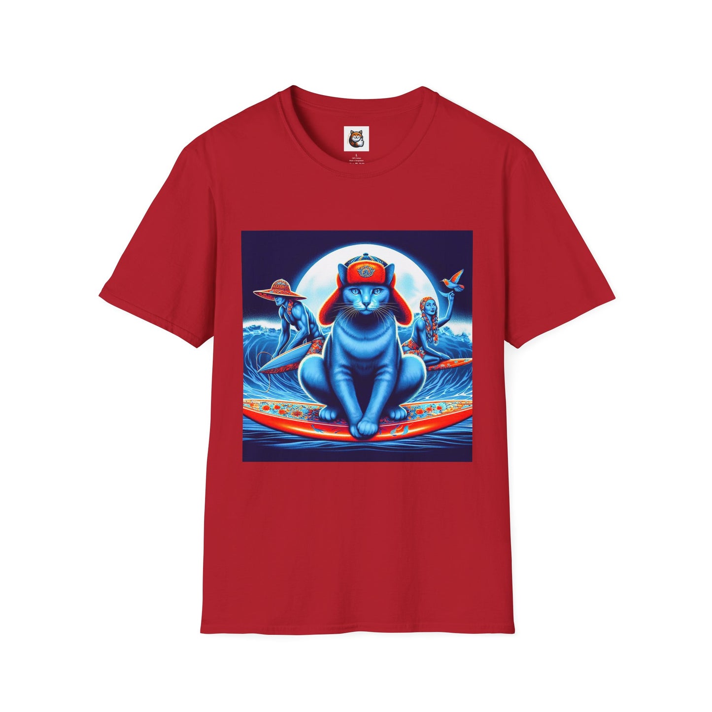 Russian Blue Cat Unisex Softstyle T-Shirt