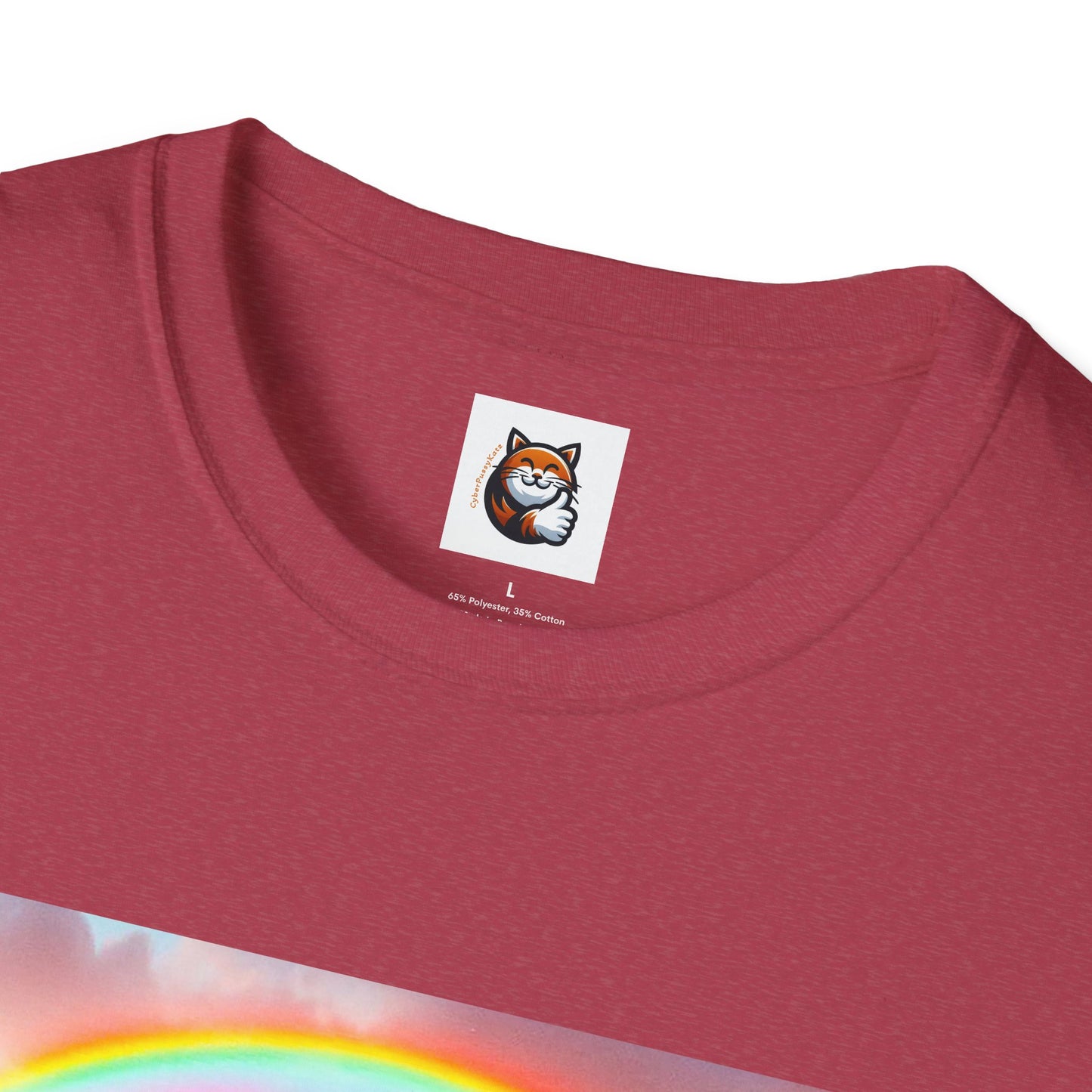 Selkirk Rex Cat T-Shirt rainbow bridge