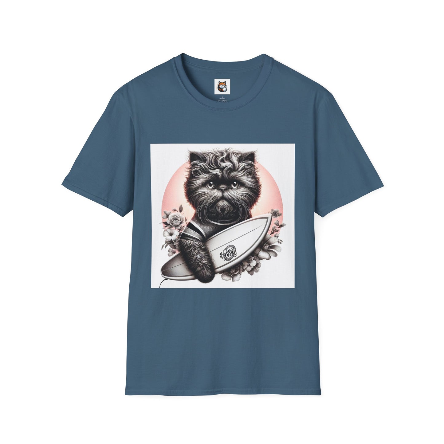 Selkirk Rex Cat T-Shirt fluffy surfer girl