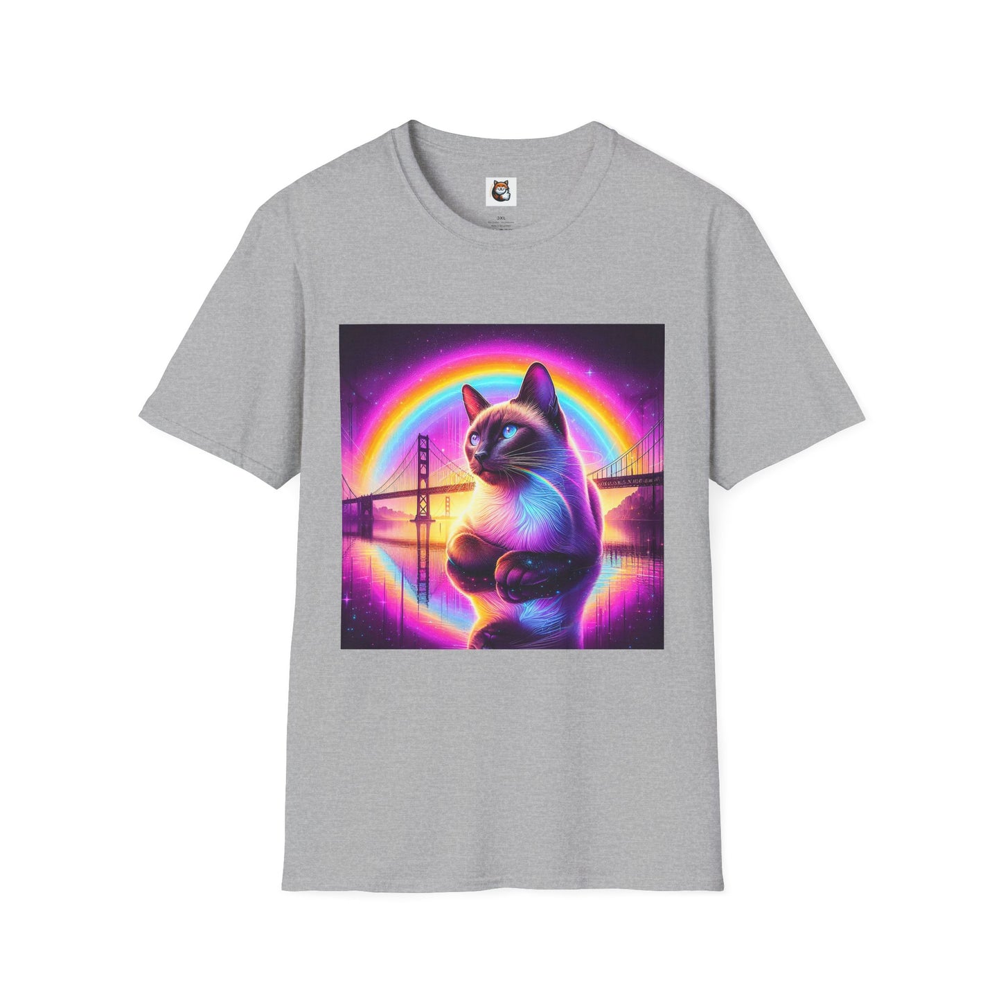 Siamese Cat purple rainbow