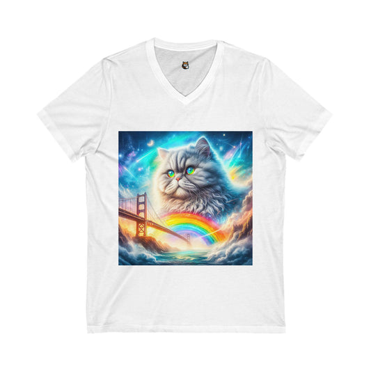 Selkirk Rex  V-Neck pretty rainbow
