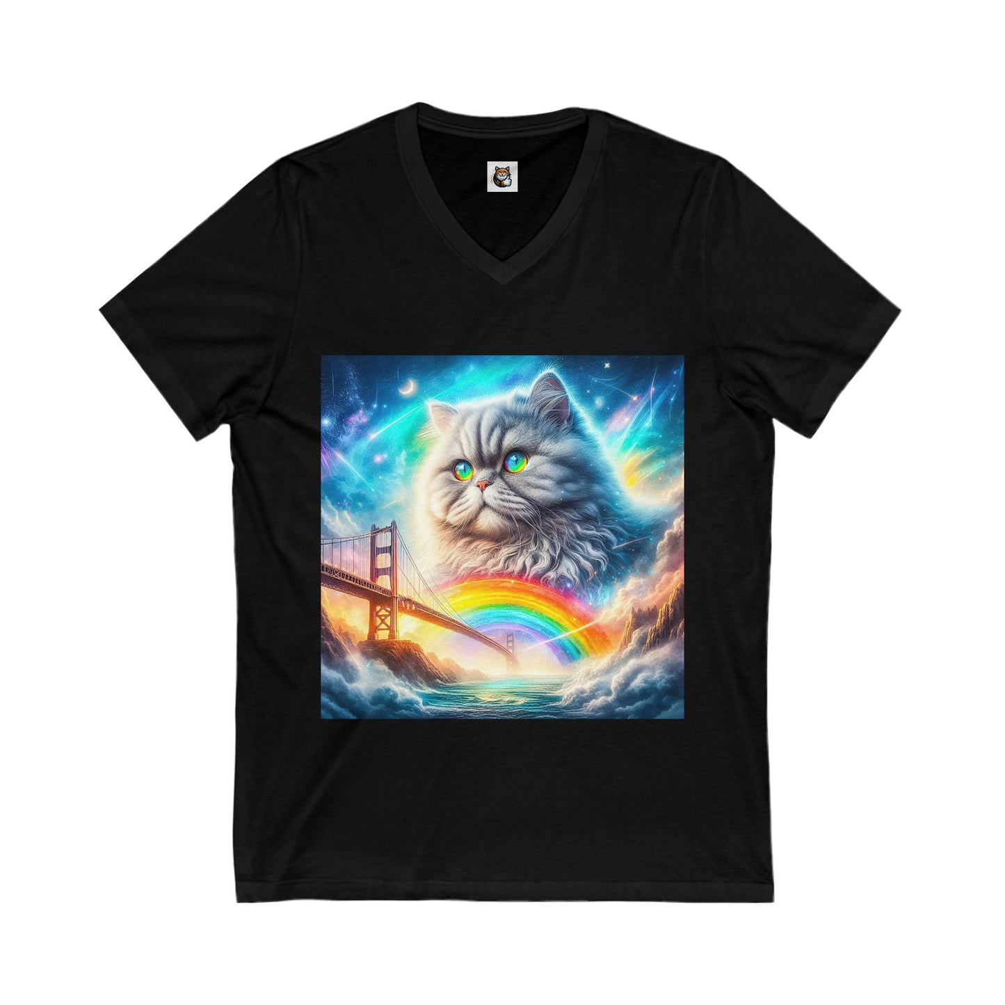 Selkirk Rex  V-Neck pretty rainbow