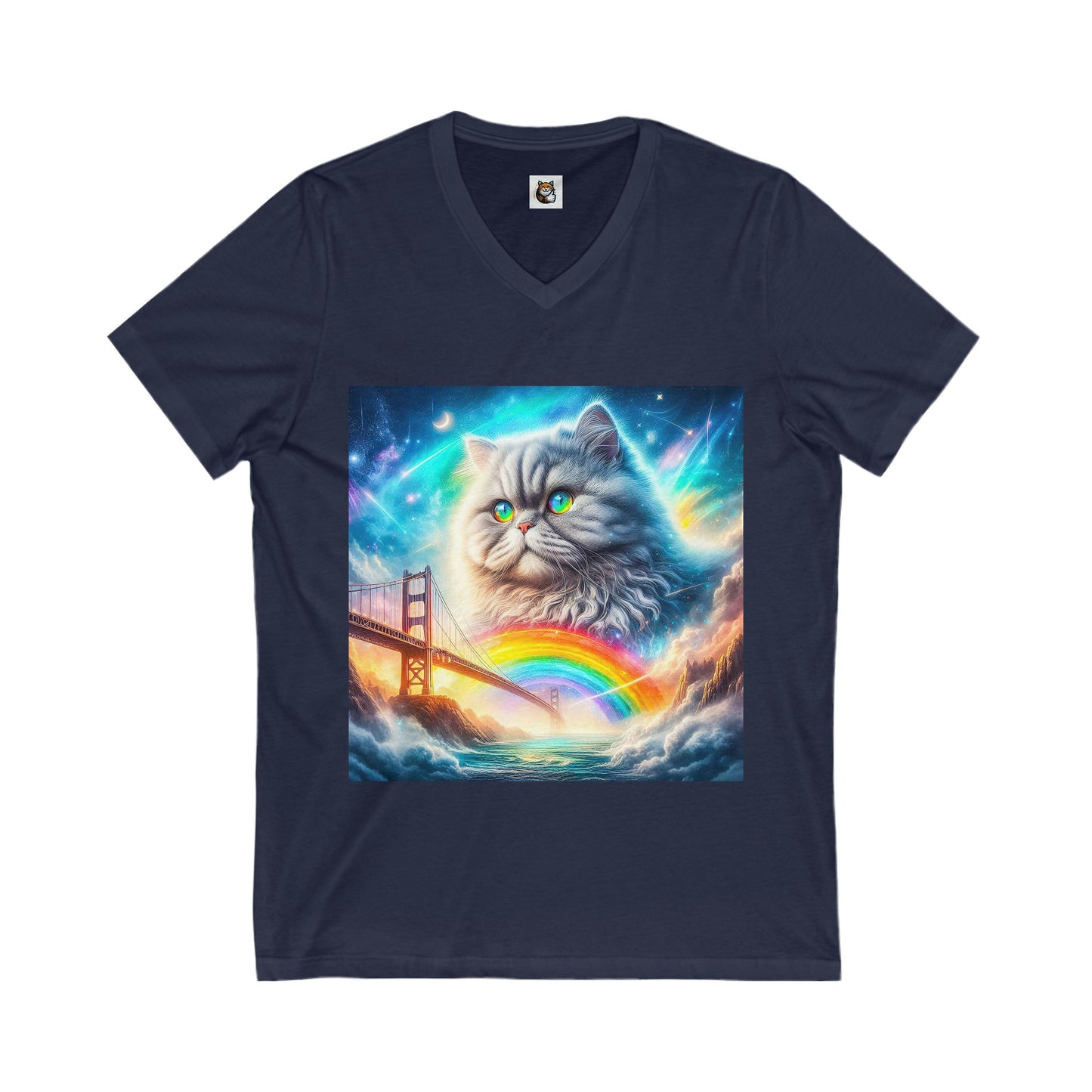 Selkirk Rex  V-Neck pretty rainbow