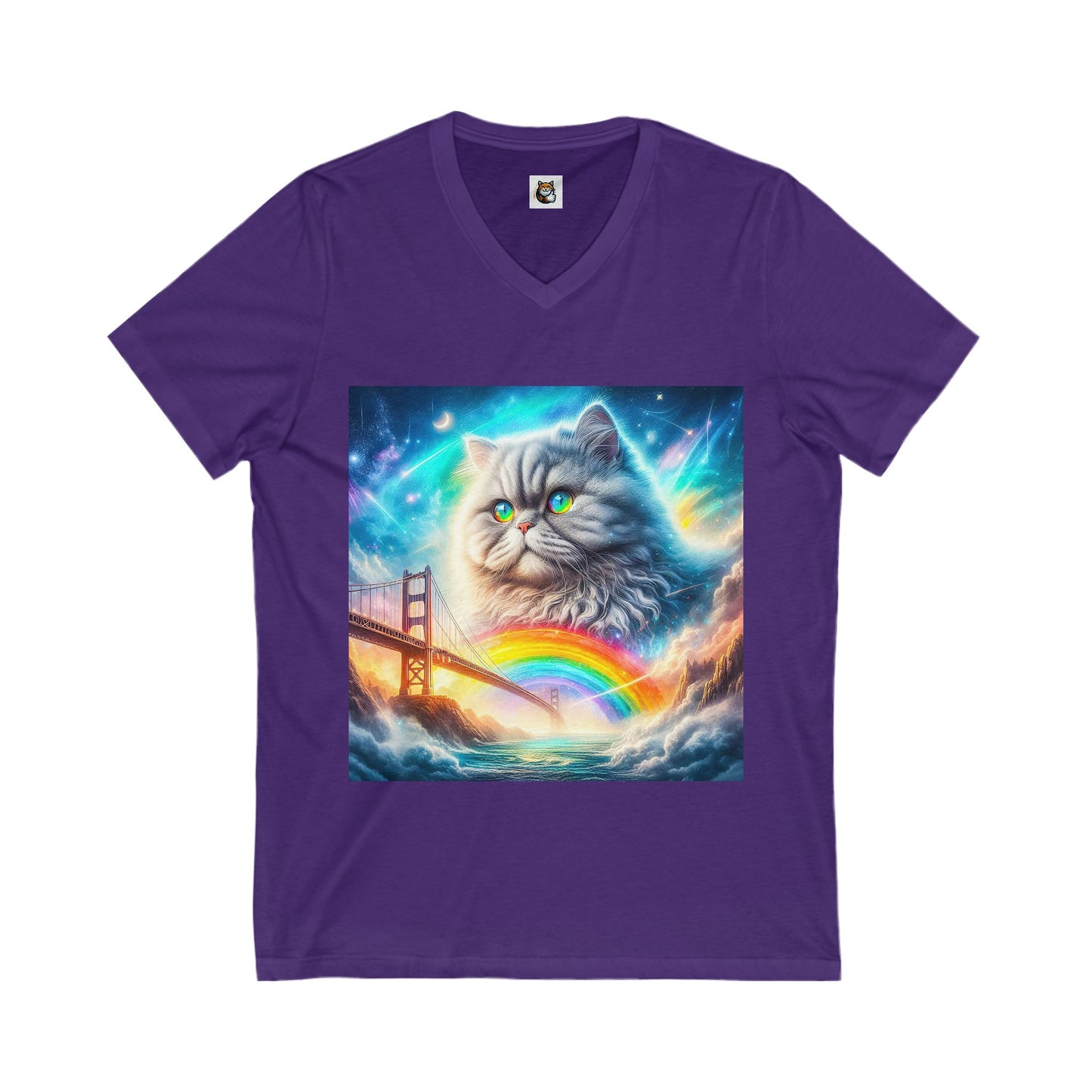 Selkirk Rex  V-Neck pretty rainbow