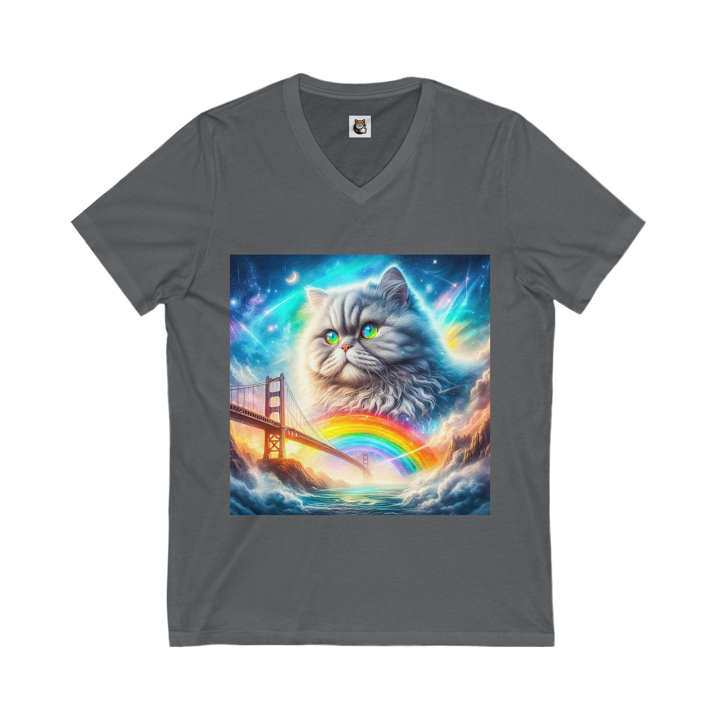 Selkirk Rex  V-Neck pretty rainbow
