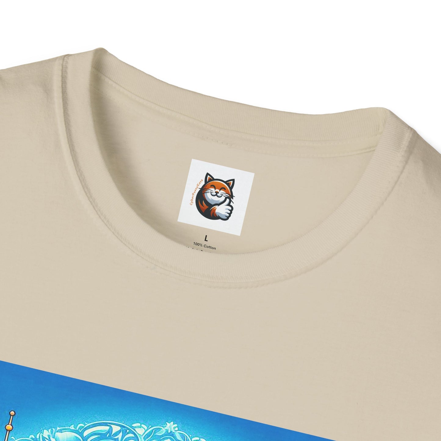 Russian Blue Cat egyptian goddess Softstyle T-Shirt