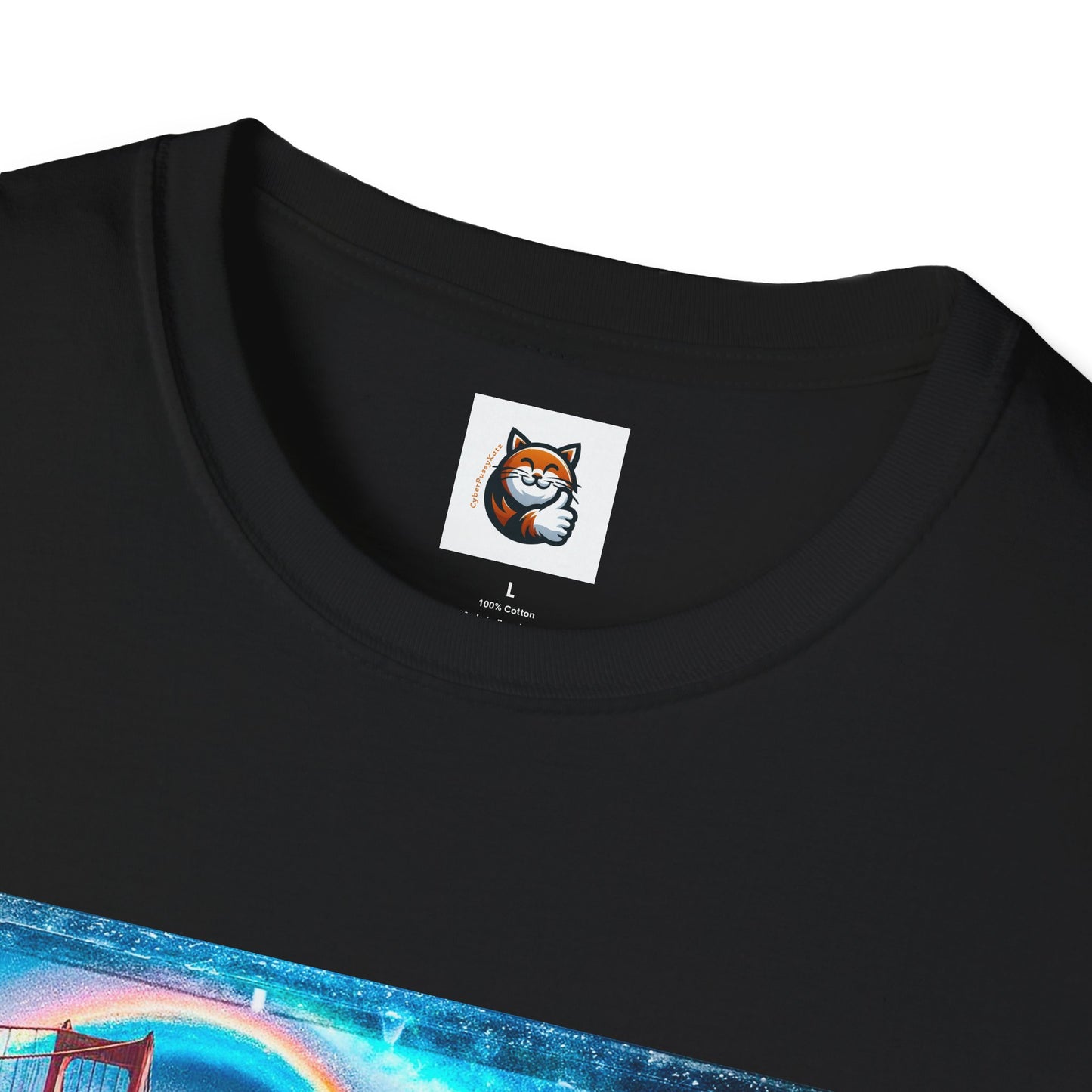Devon Rex Unisex rainbow bridge Softstyle T-Shirt