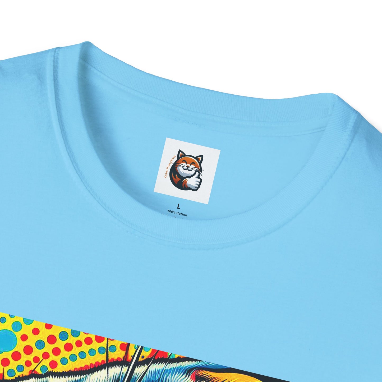 Scottish Fold Cat yellow comic book shirt
