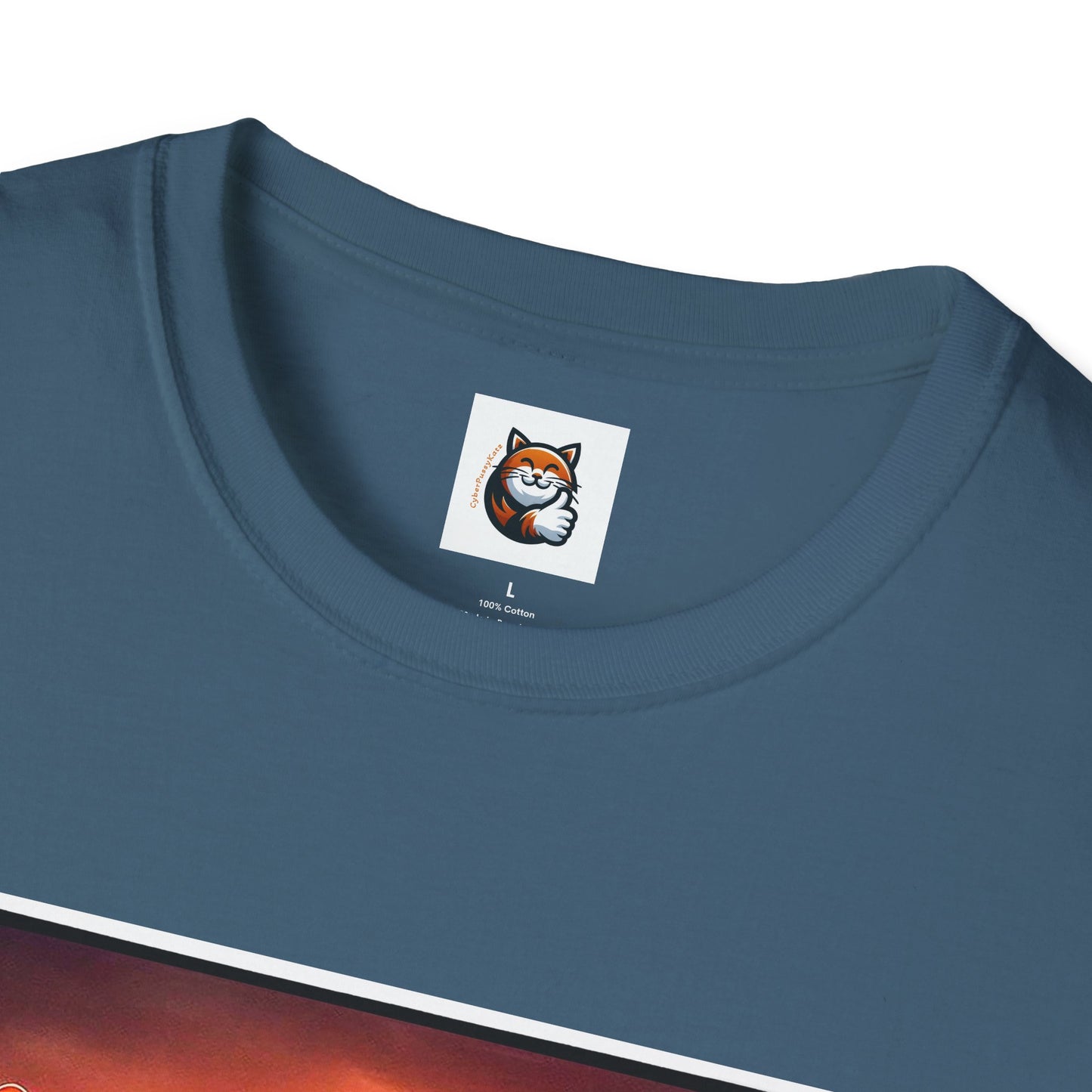 Wacky  Devon Rex Cats driving  Unisex Softstyle T-Shirt