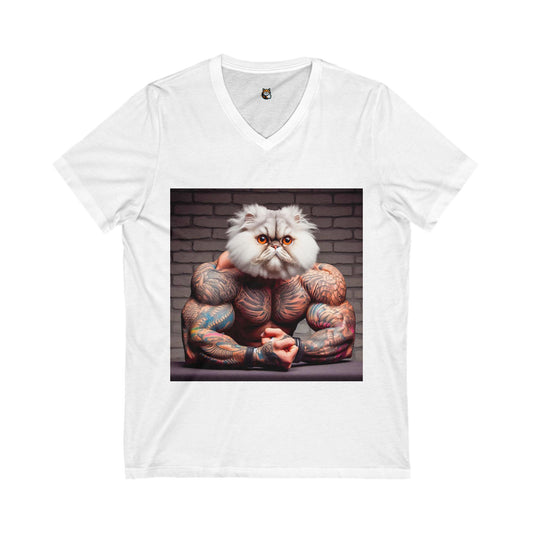 Selkirk Rex Design V-Neck big muscles
