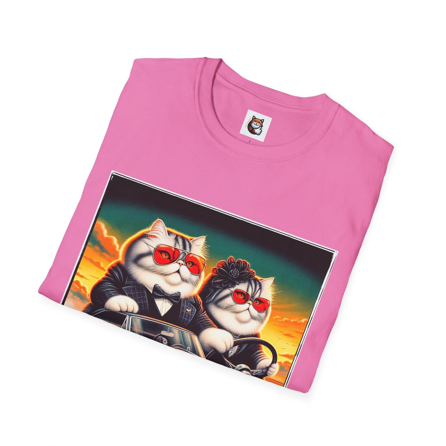 Wacky Exotic Shorthair Cat Unisex Softstyle T-Shirt