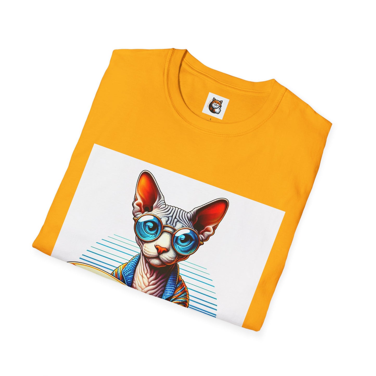 Devon Rex Cat Unisex Softstyle T-Shirt