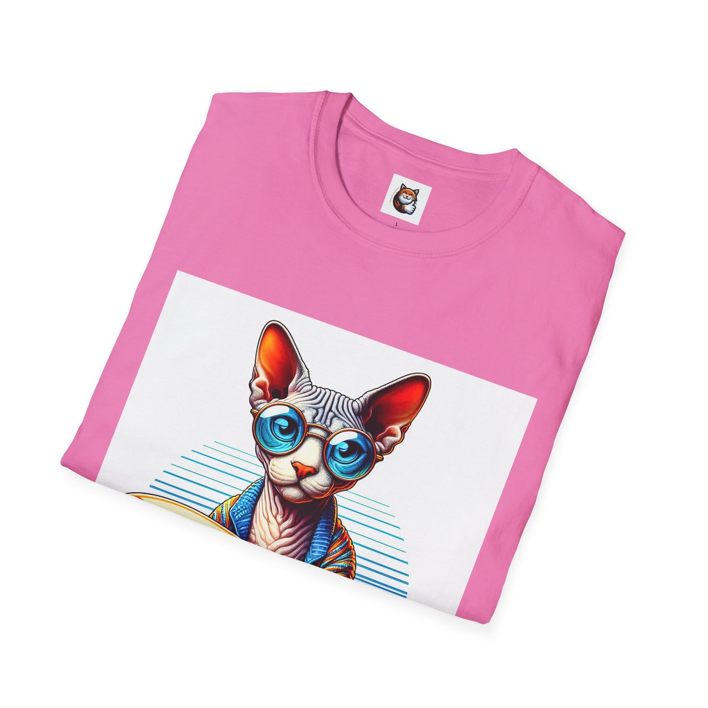 Devon Rex Cat Unisex Softstyle T-Shirt