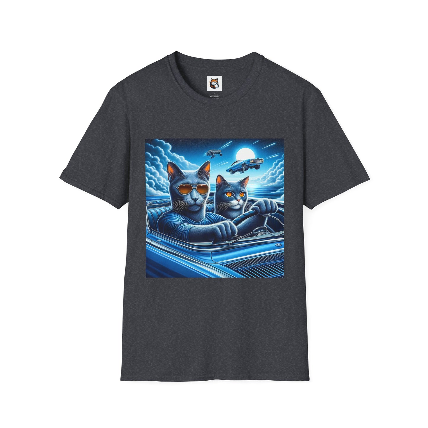 Russian Blue Cat pretty night T-Shirt