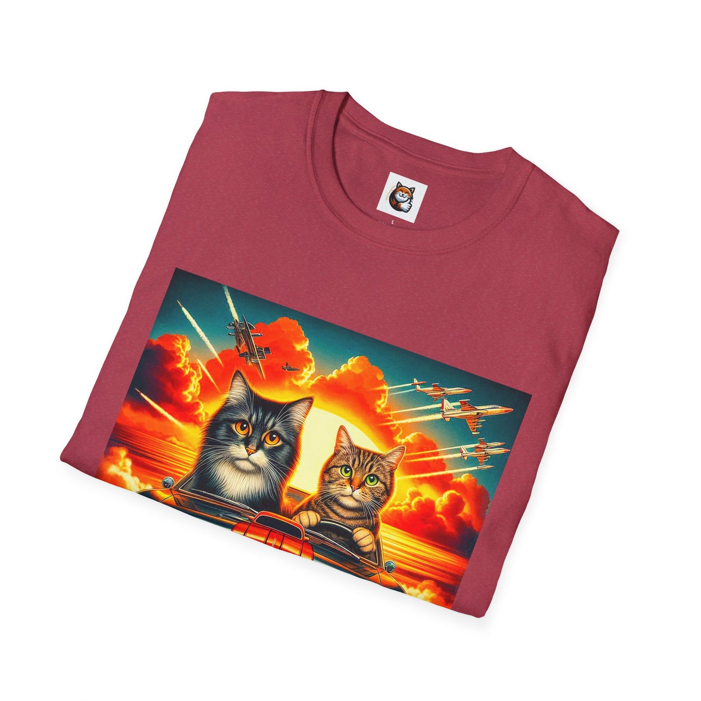 Wacky Domestic Cat Unisex Softstyle T-Shirt