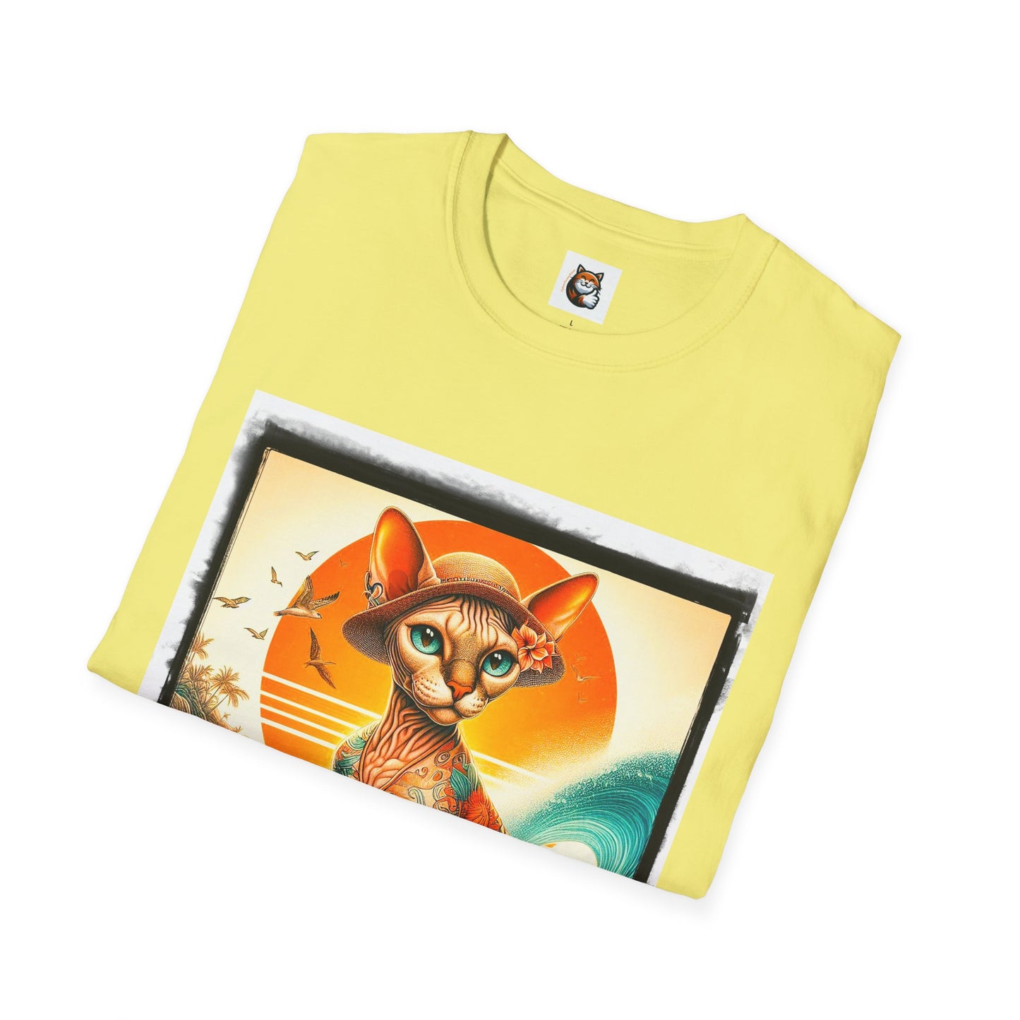 Devon Rex Cat Unisex Softstyle T-Shirt