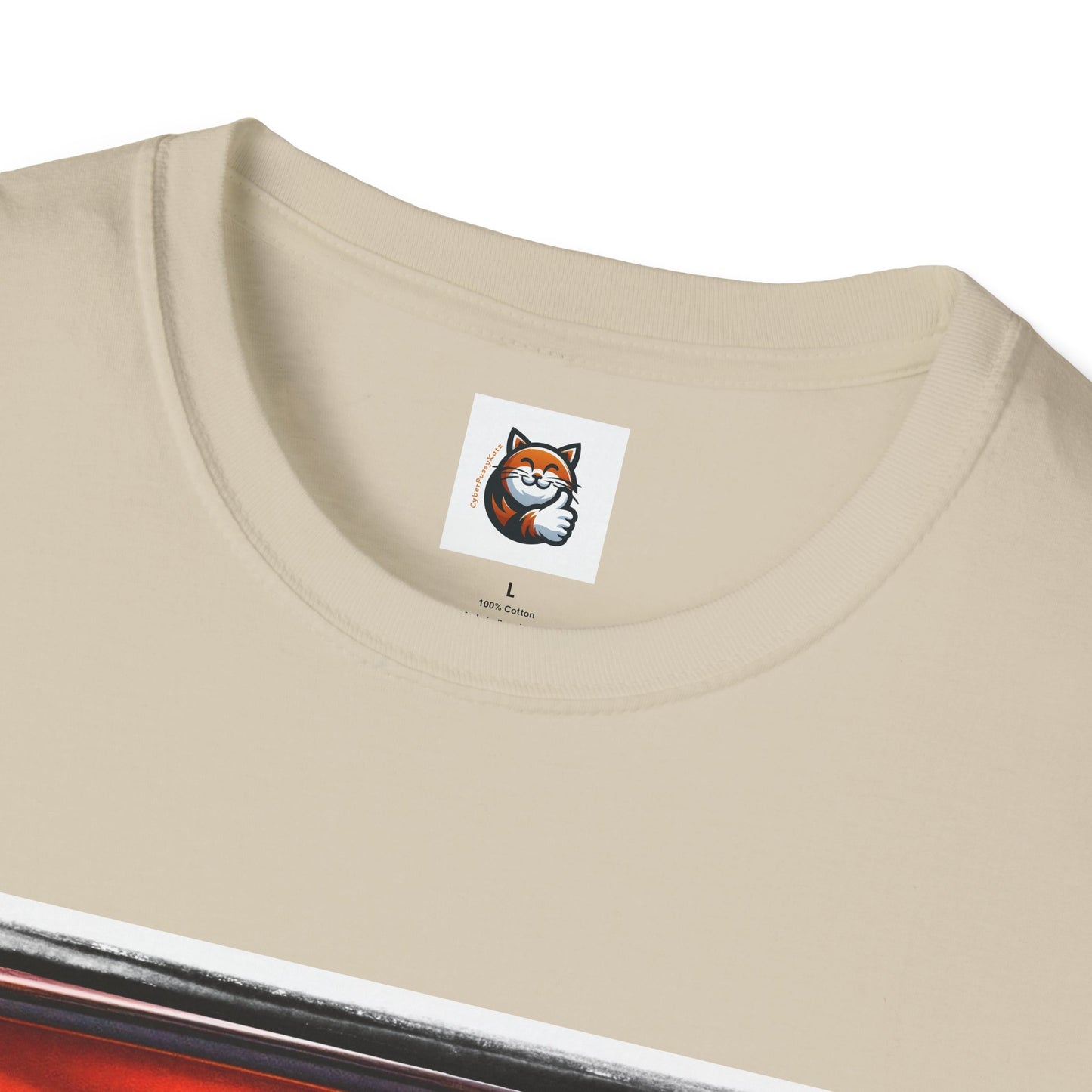 Wacky  Devon Rex couple driving  Unisex Softstyle T-Shirt