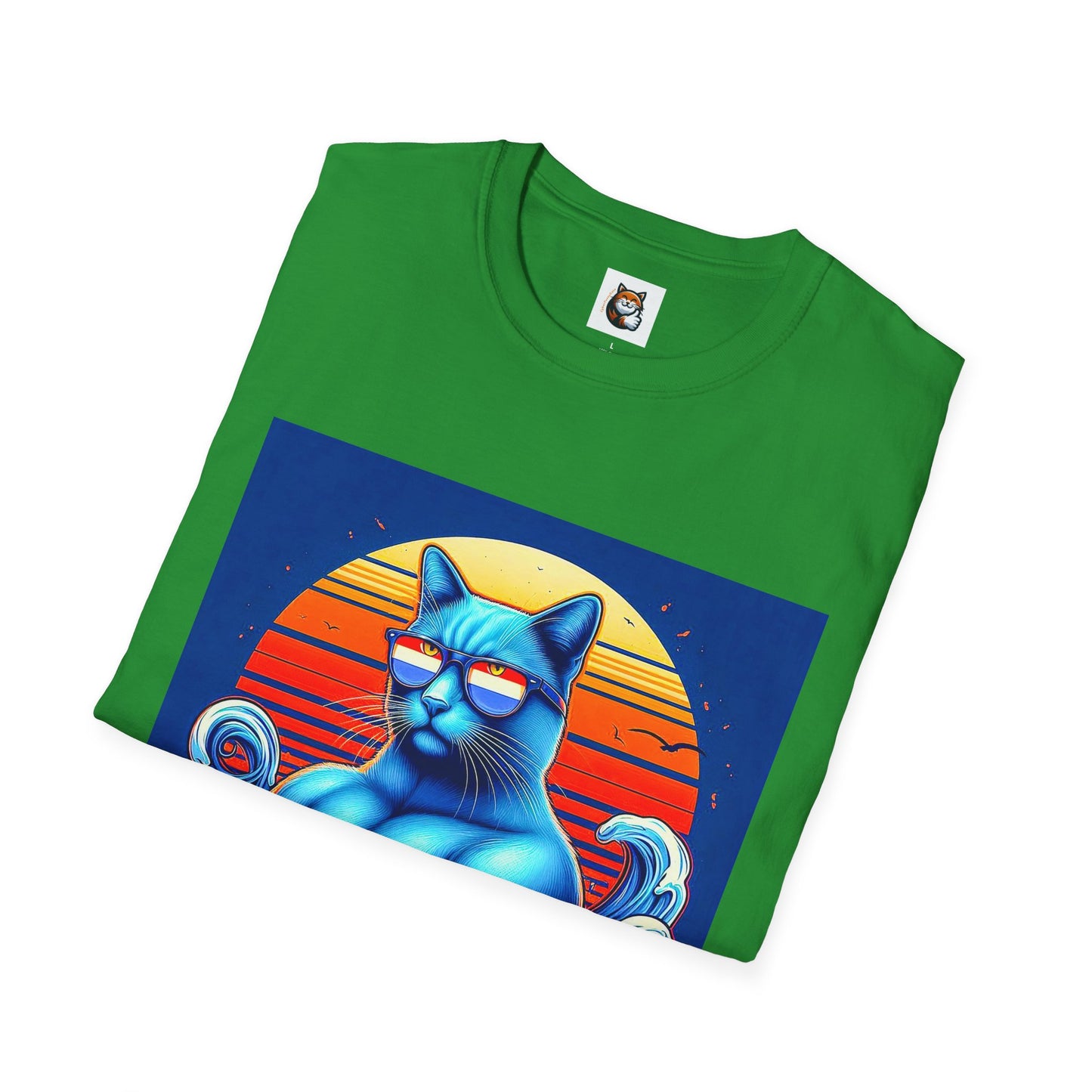 Russian Blue Cat Unisex Softstyle T-Shirt