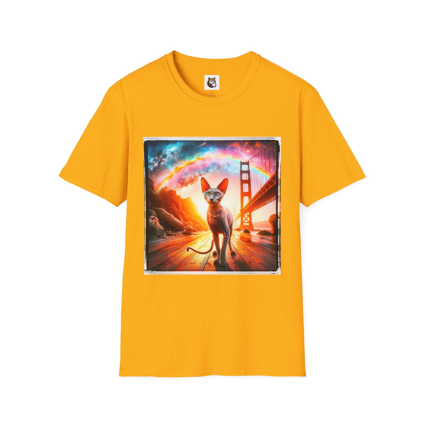 Cornish Rex Cat rainbow sunset T-Shirt