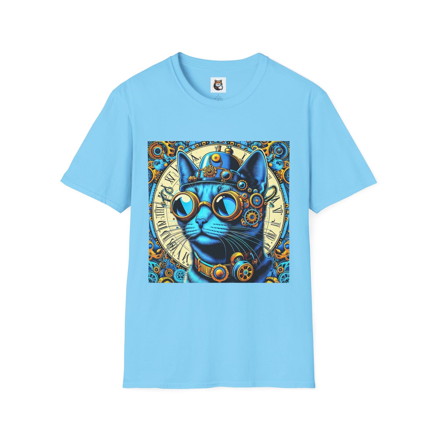Russian Blue Cat steam punk T-Shirt