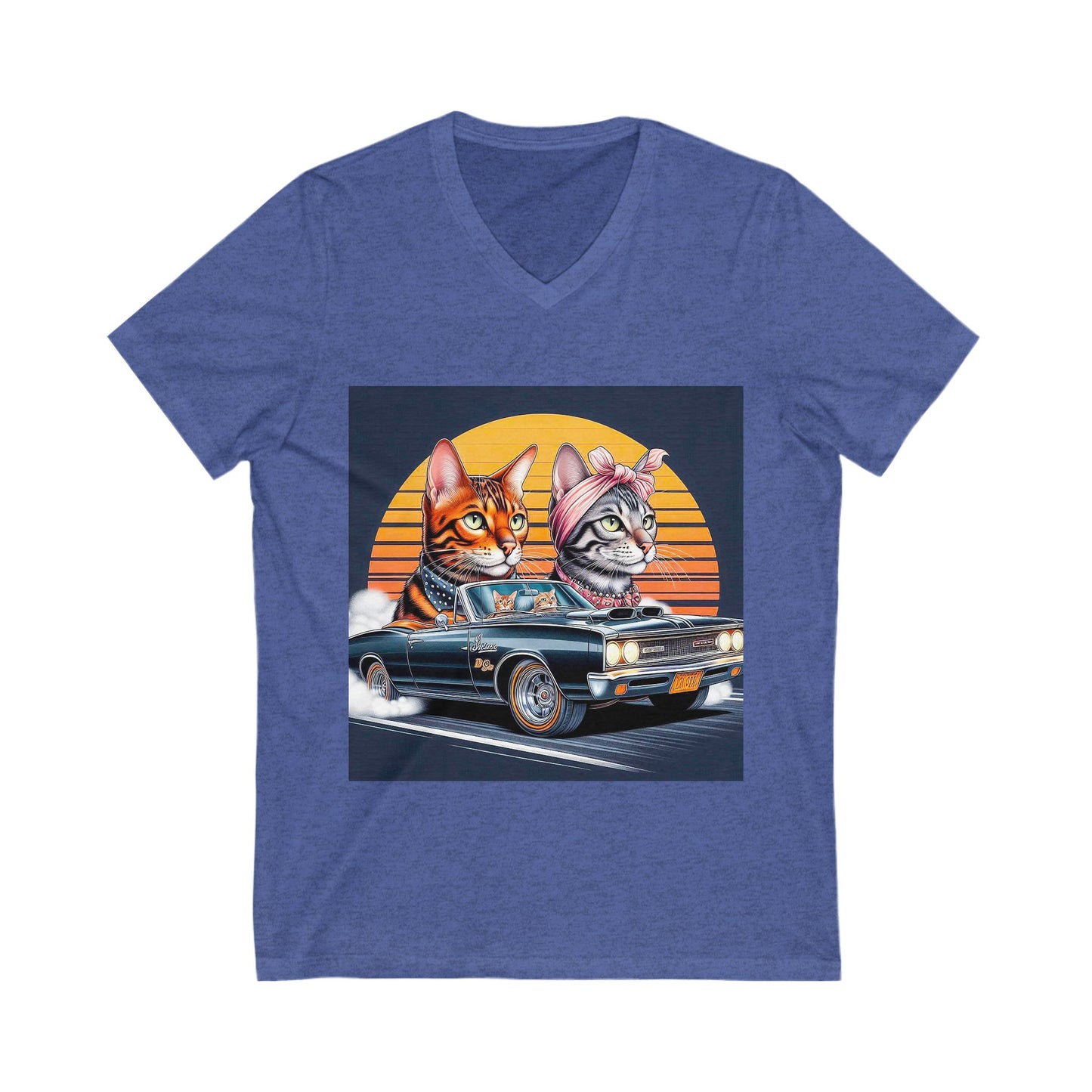 Wacky Bengal Unisex Jersey Short Sleeve V-Neck Tee