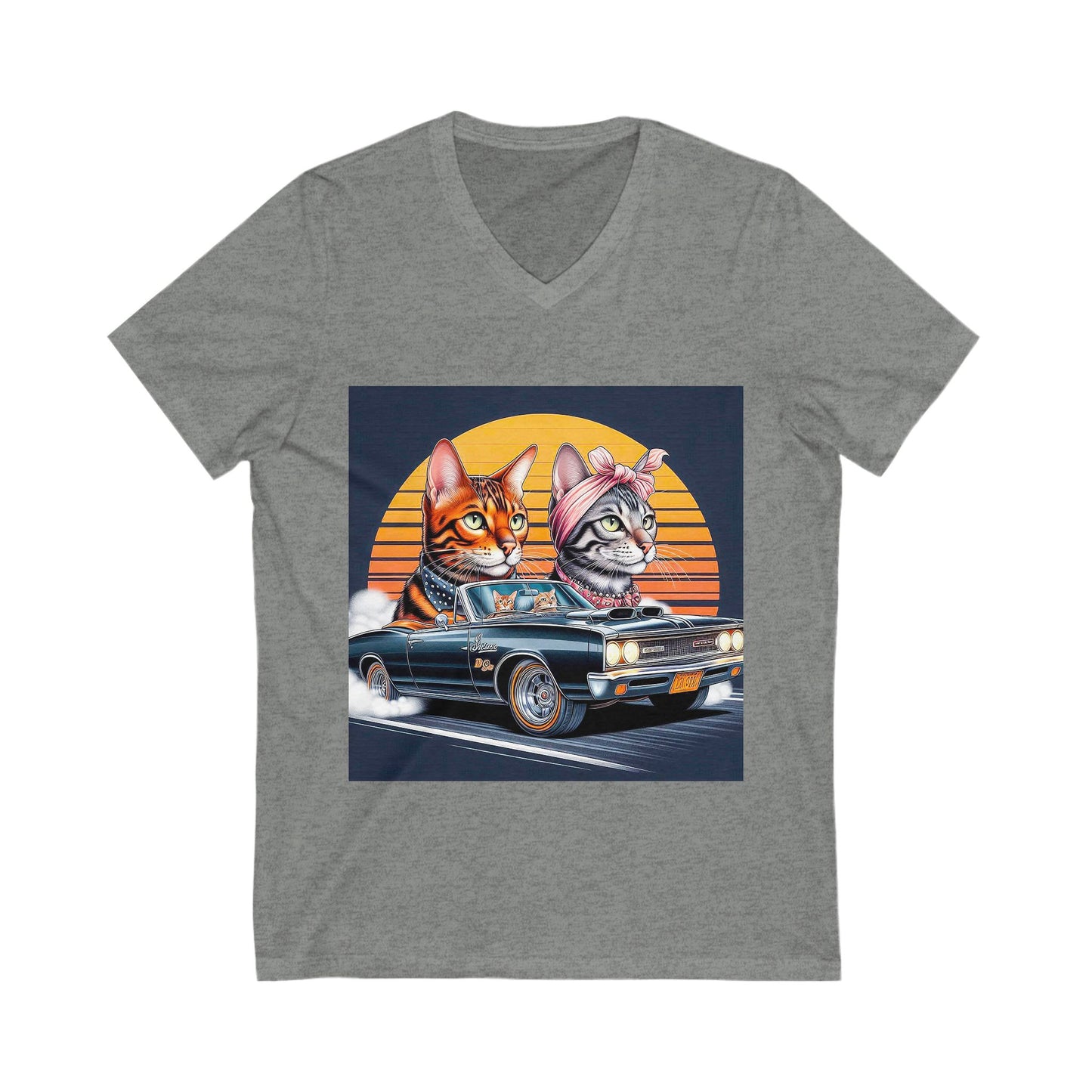 Wacky Bengal Unisex Jersey Short Sleeve V-Neck Tee