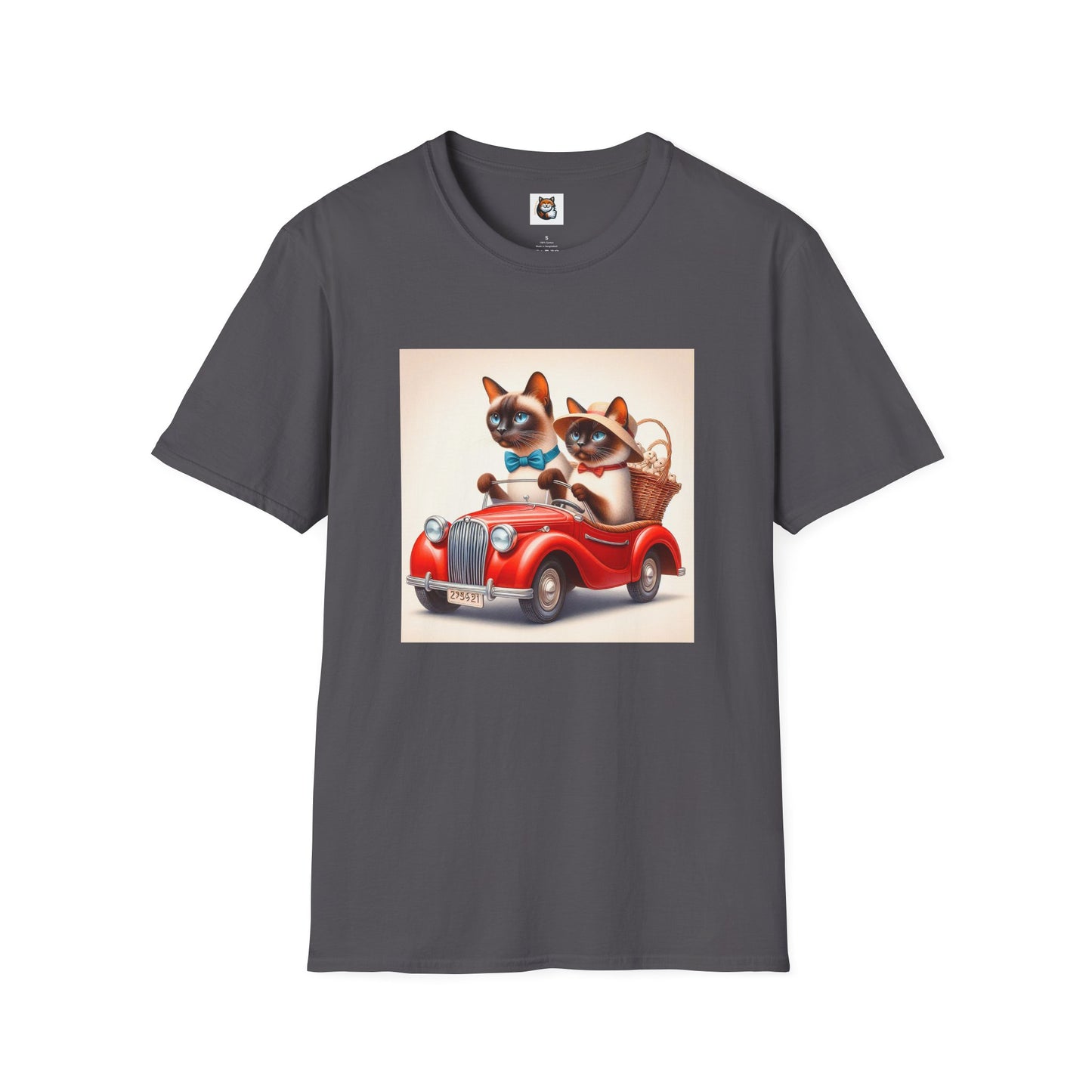Wacky Siamese Cat red car