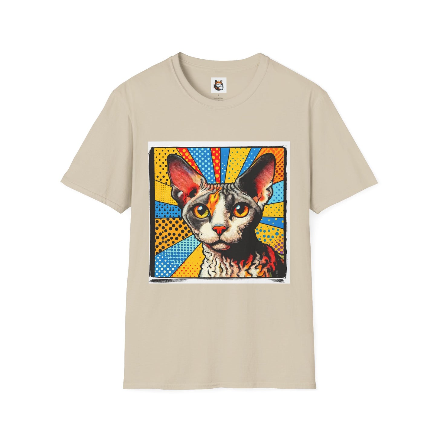 Devon Rex Comic book  Unisex Softstyle T-Shirt