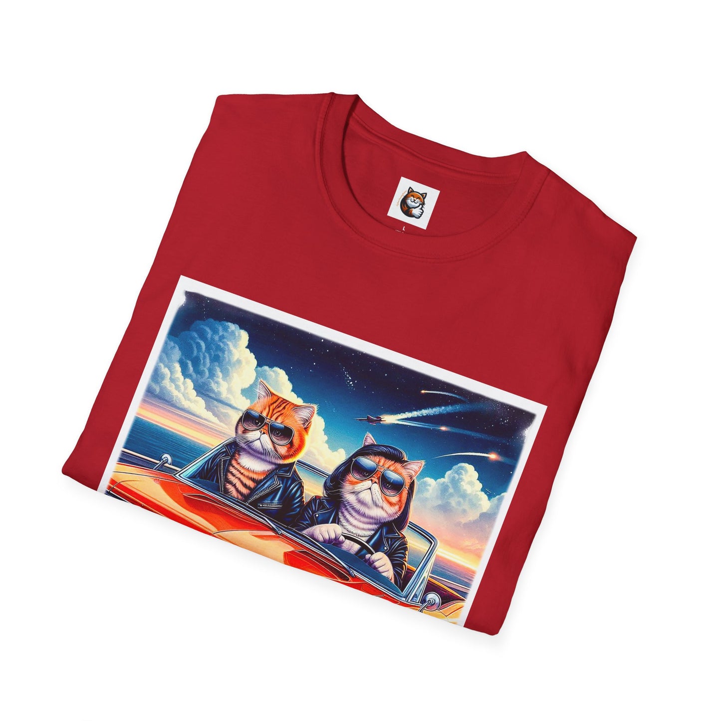 Wacky Exotic Shorthair Cat Unisex Softstyle T-Shirt