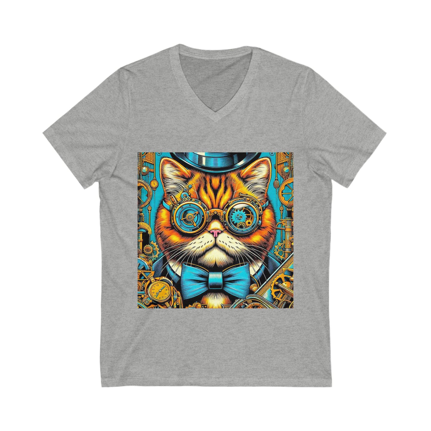 Persian Cat Unisex Jersey Short Sleeve V-Neck Tee