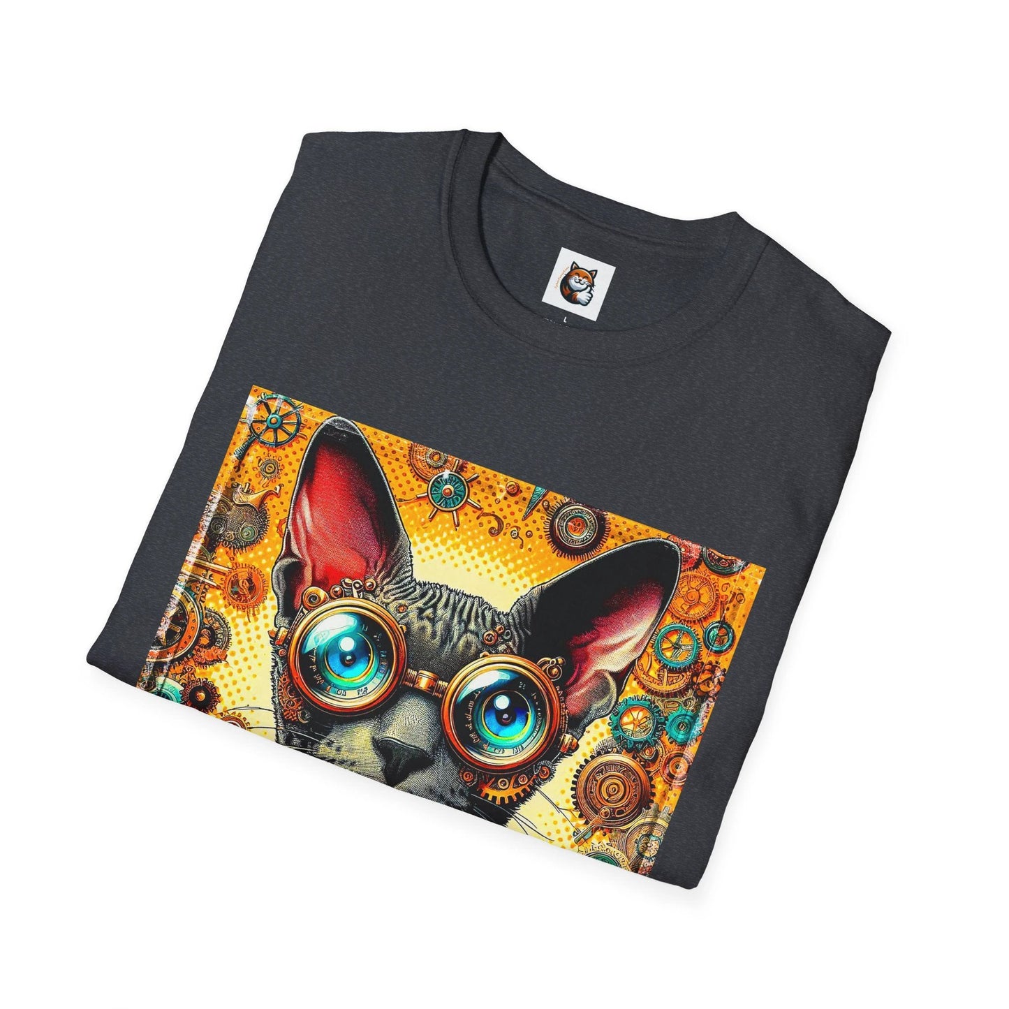 Cornish Rex Cat steam punk T-Shirt by Printify